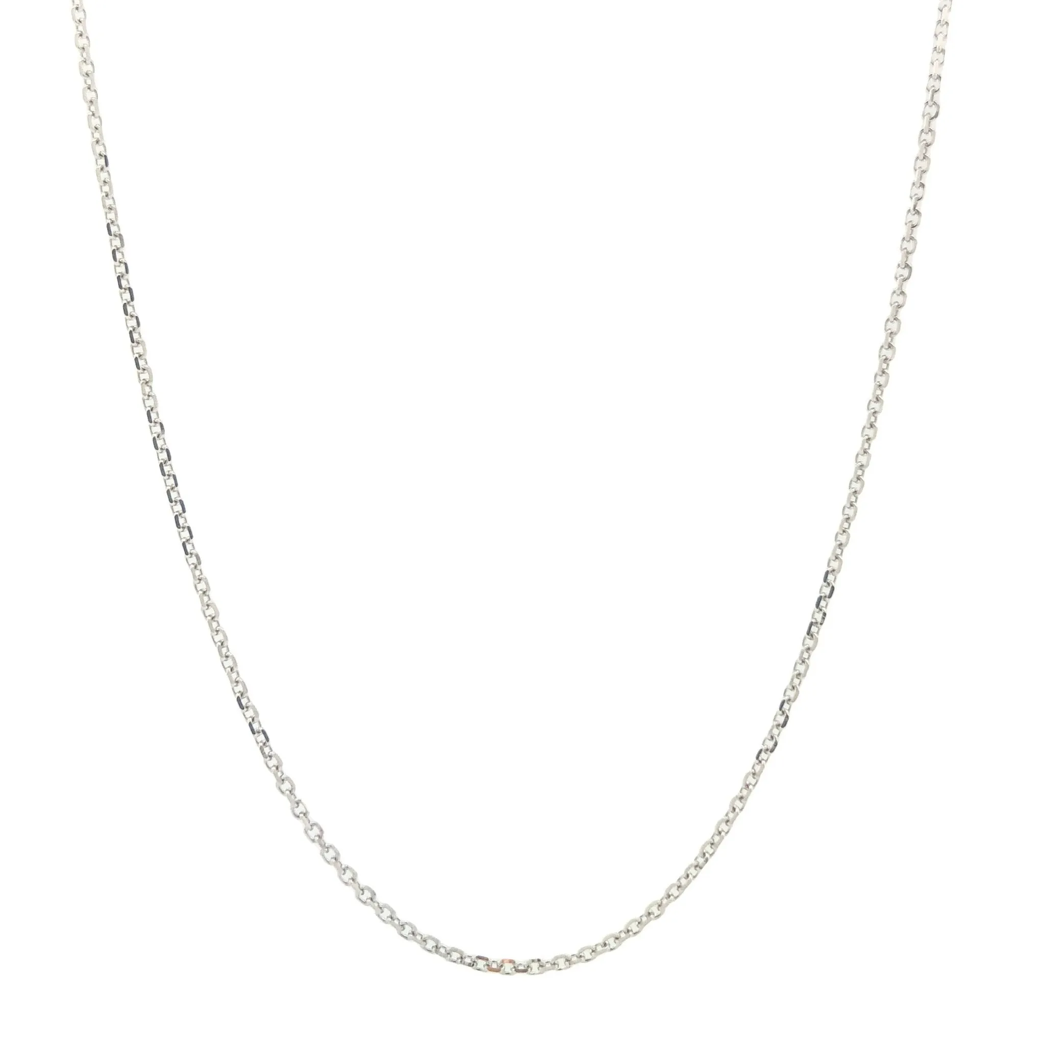 14K W Gold 16-18" 030 Cable Chain