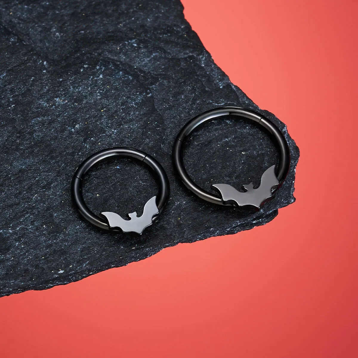 16G Flat Bat Halloween Septum Ring