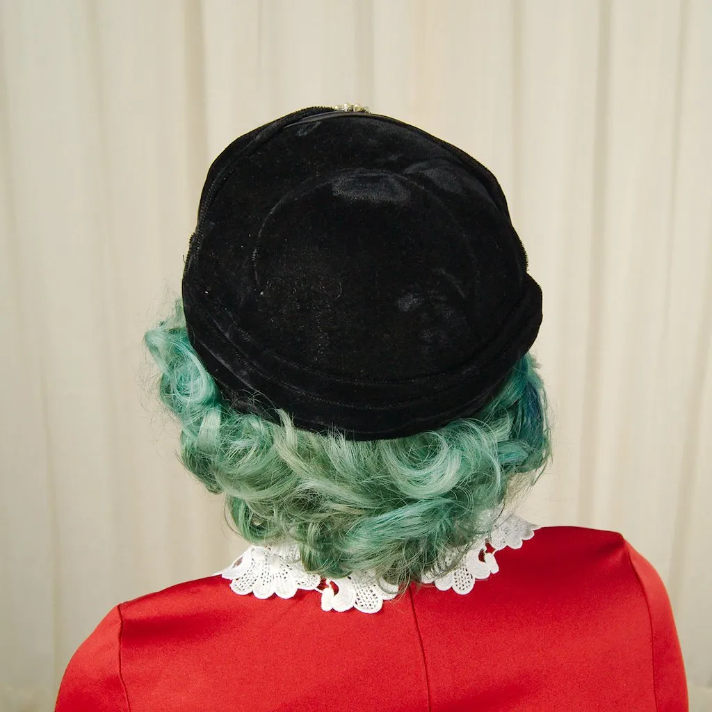 1950s Velvet & Pearl Hat