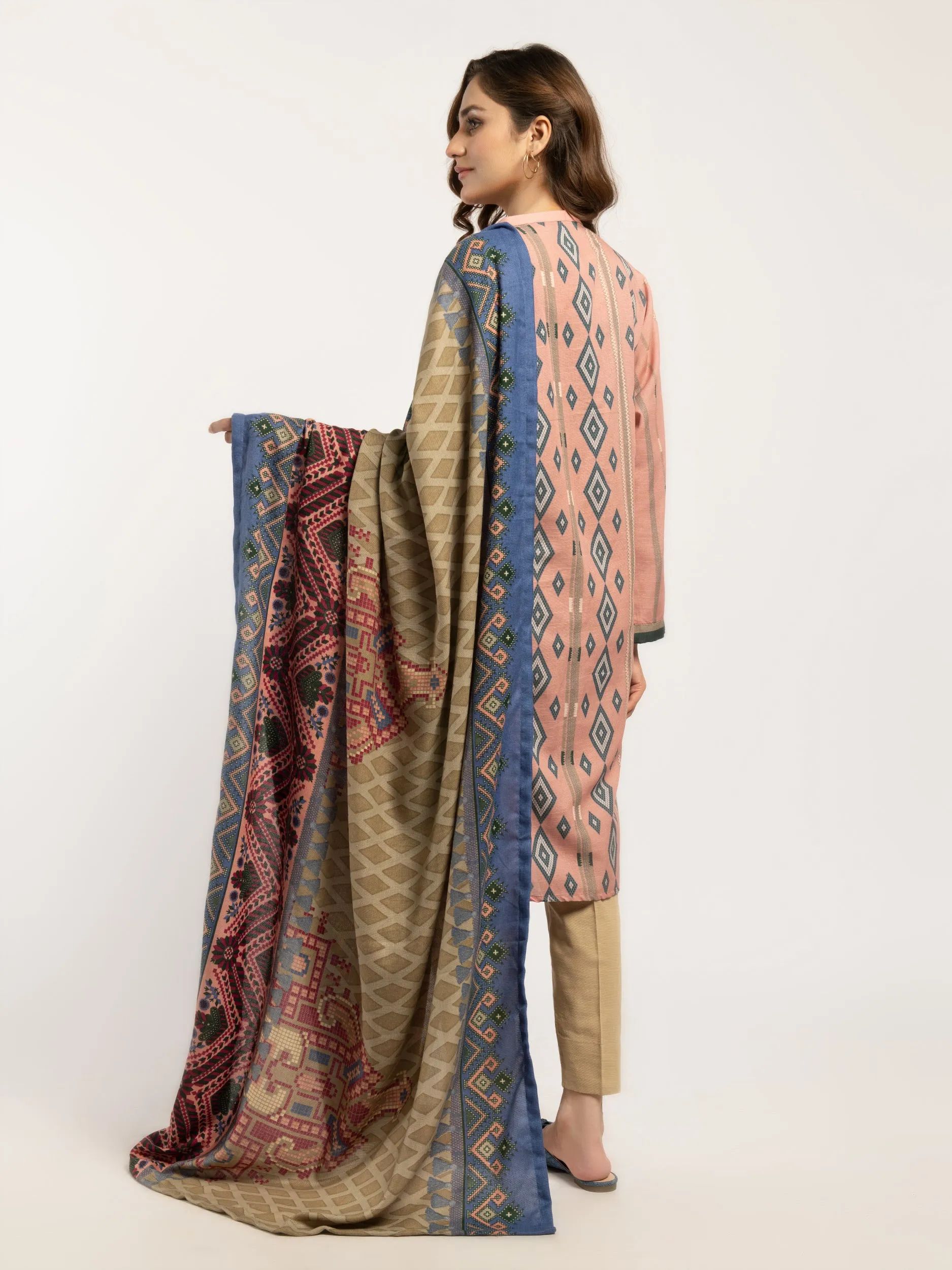 2 Piece Khaddar Suit-Printed (Pret)