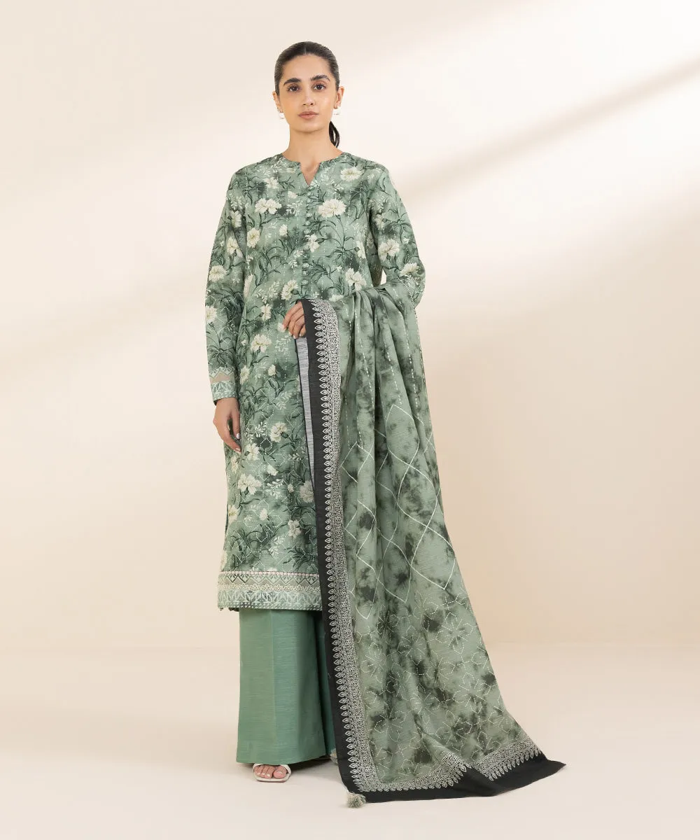 2 Piece - Printed Khaddar Suit