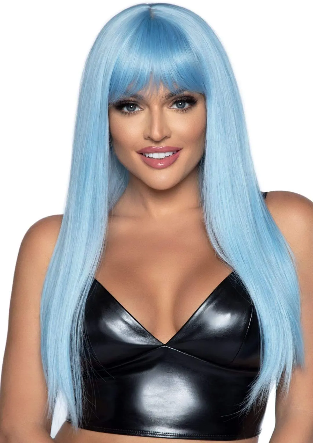 24" Straight Wig with Bangs