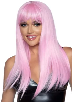 24" Straight Wig with Bangs