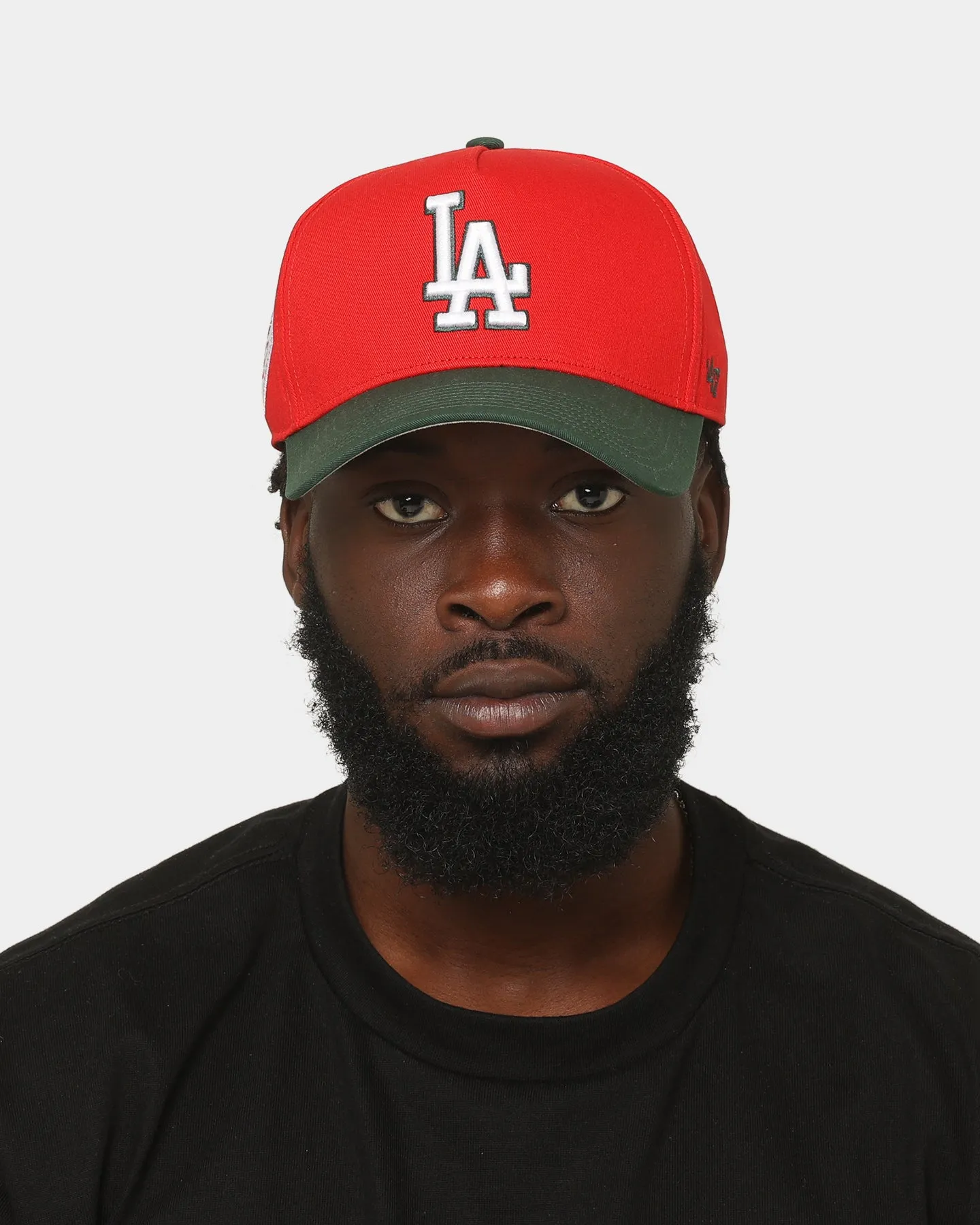 47 Brand Los Angeles Dodgers 'Scarlet Pines' Sure Shot '47 MVP DT Snapback Red/Dark Green