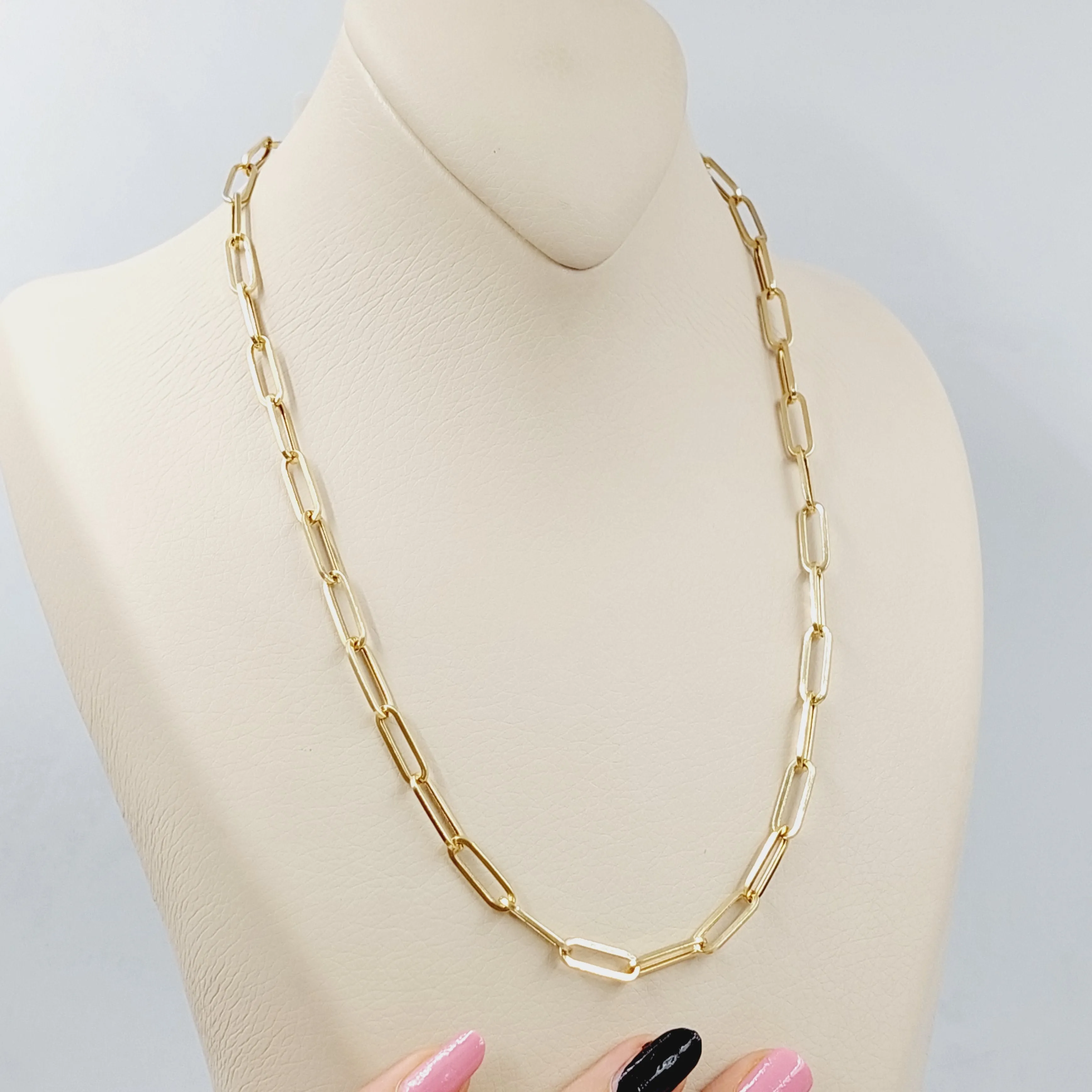 (5mm) Paperclip Necklace Chain 45cm