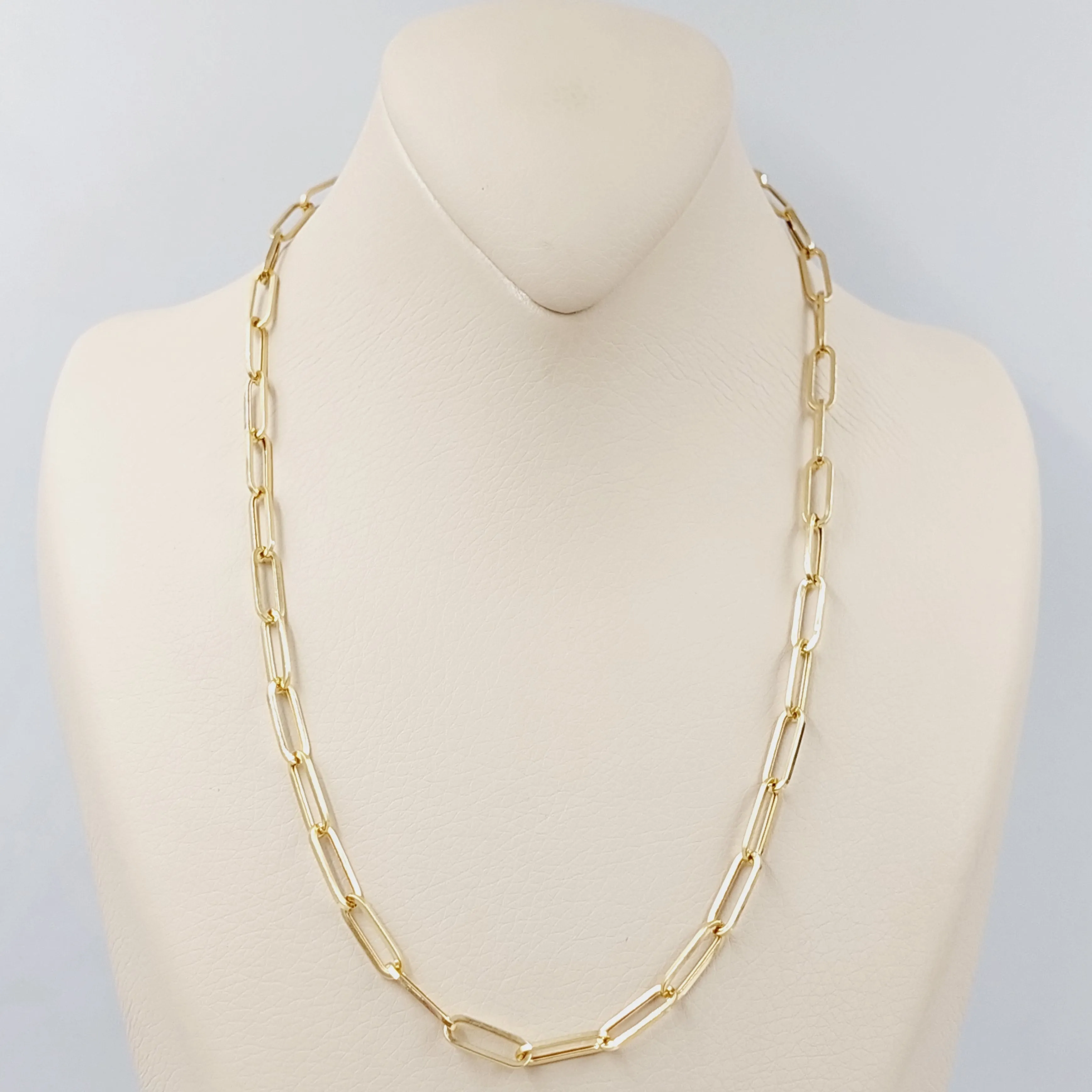 (5mm) Paperclip Necklace Chain 45cm