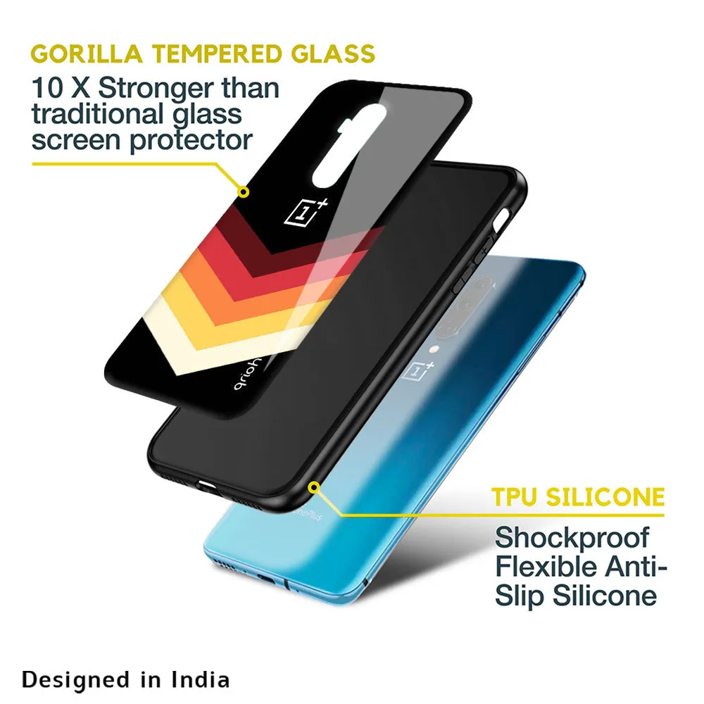 Abstract Arrow Pattern Glass Case For OnePlus 7