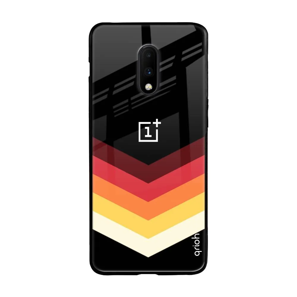 Abstract Arrow Pattern Glass Case For OnePlus 7