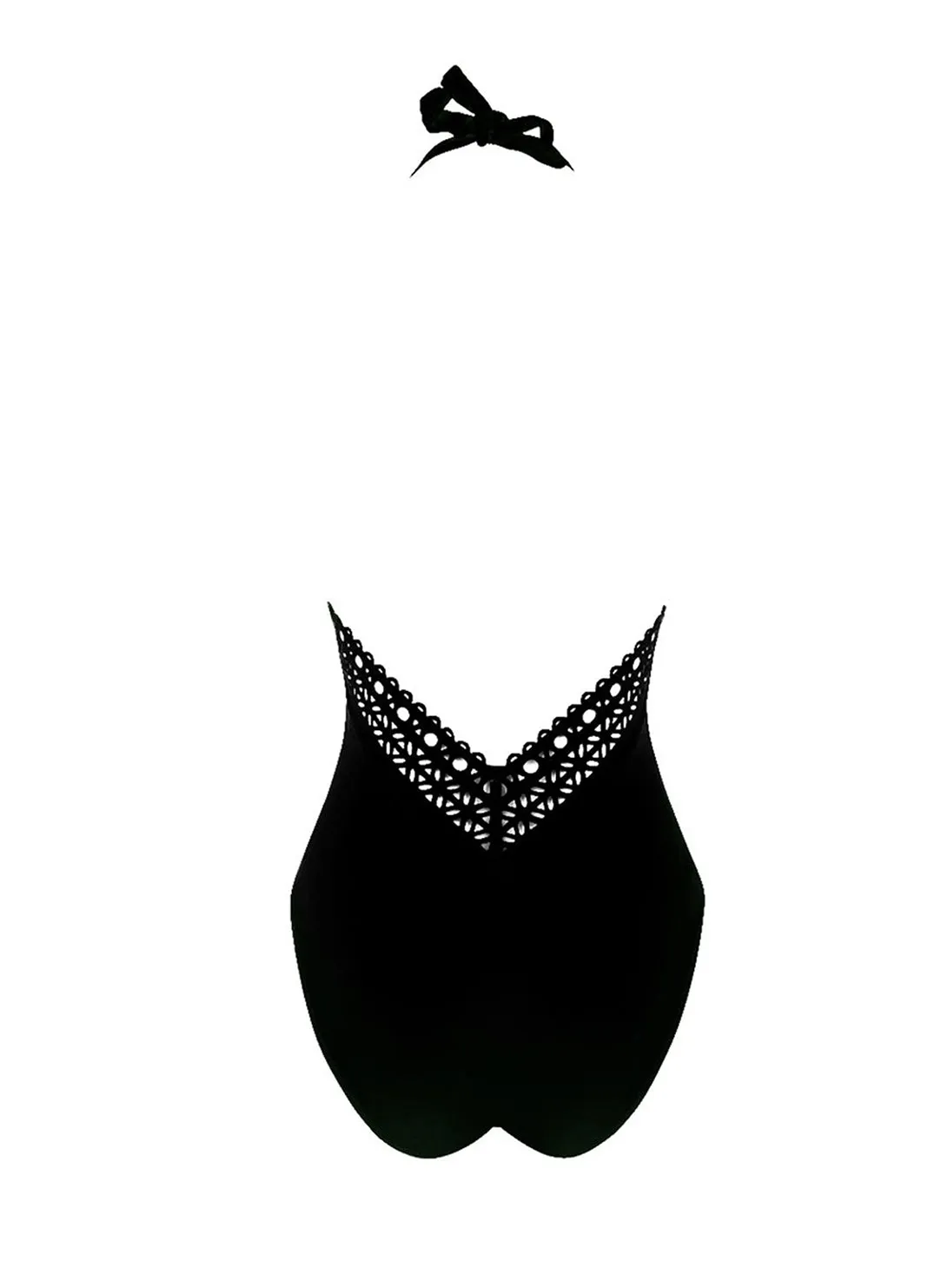 Ajourage Couture Black Plunging Back Swimsuit