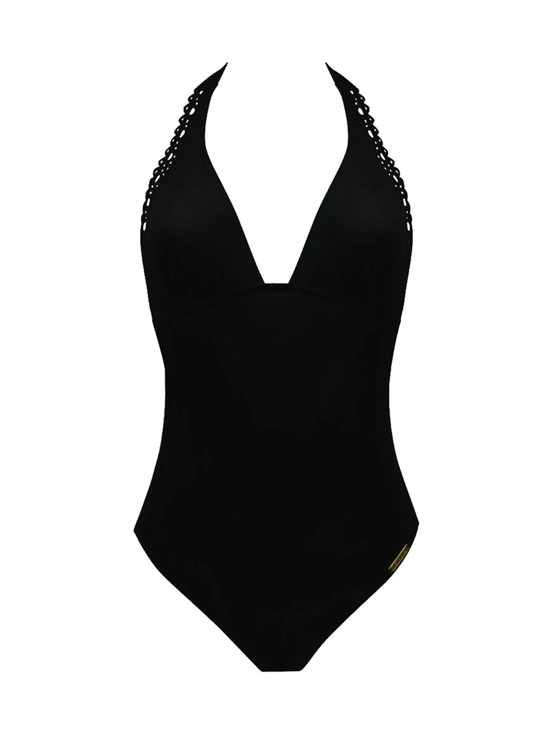 Ajourage Couture Black Plunging Back Swimsuit