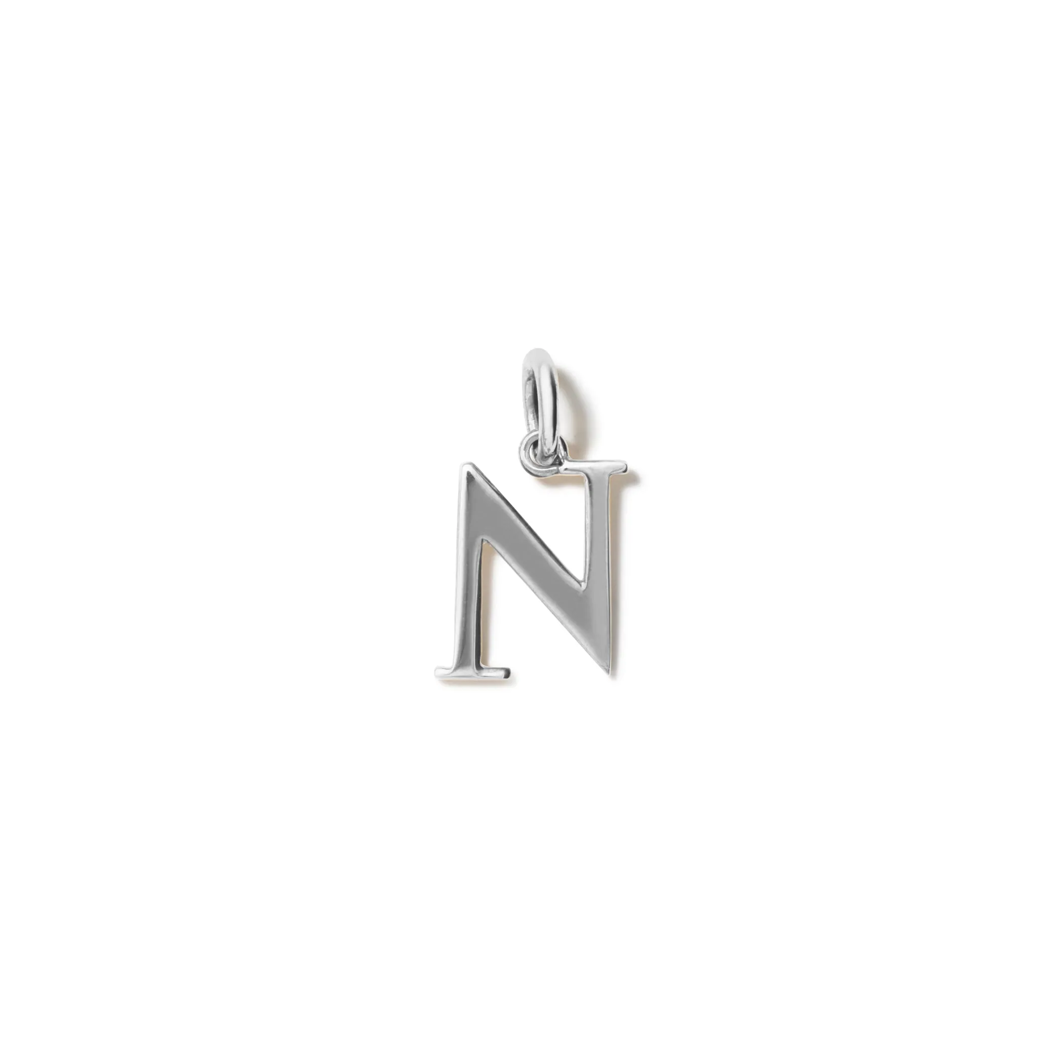 Alice Alphabet Initial Necklace Pendant Silver