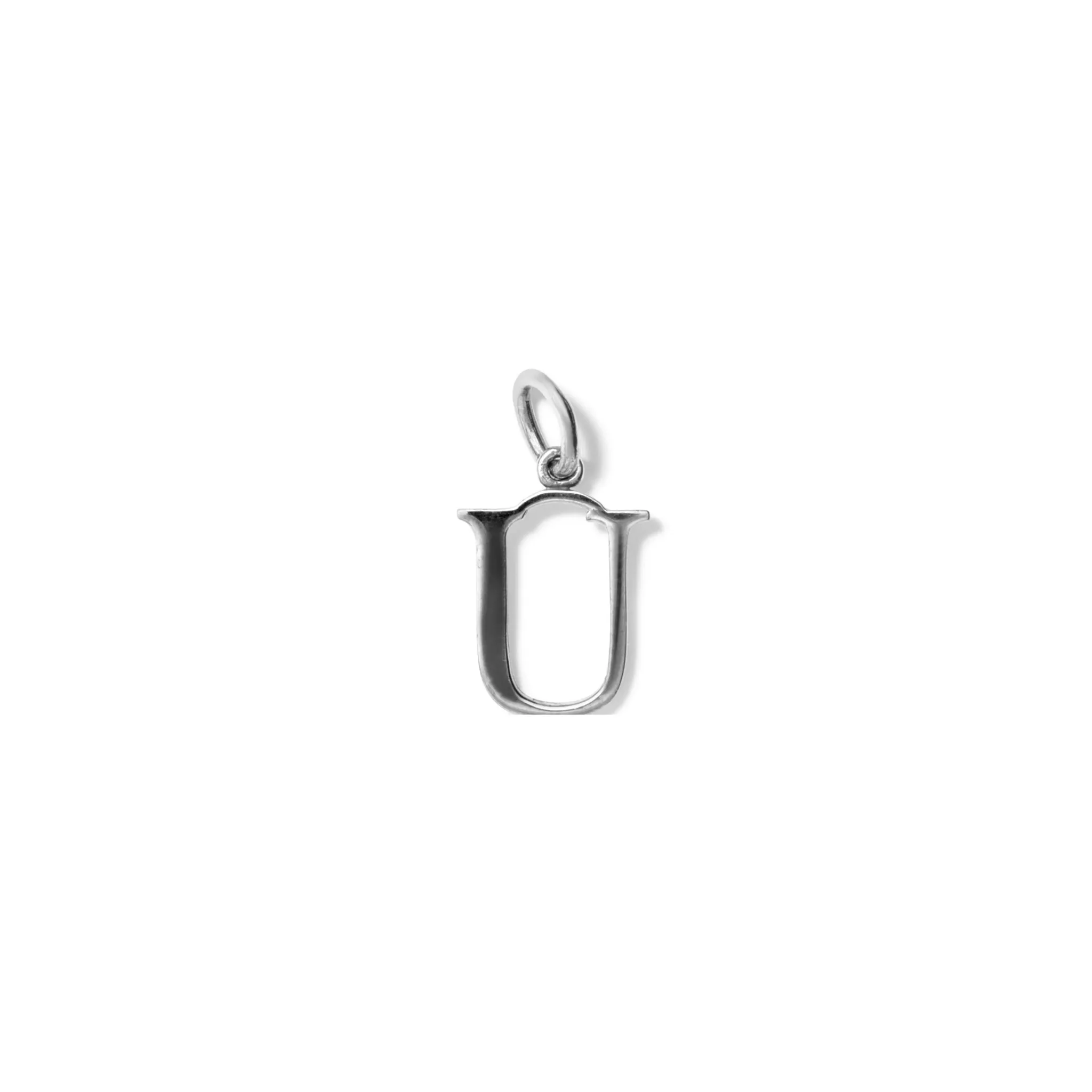 Alice Alphabet Initial Necklace Pendant Silver