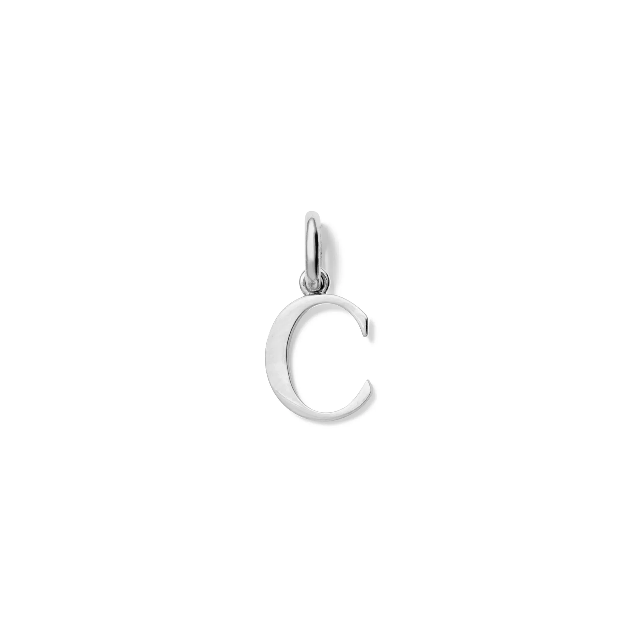 Alice Alphabet Initial Necklace Pendant Silver