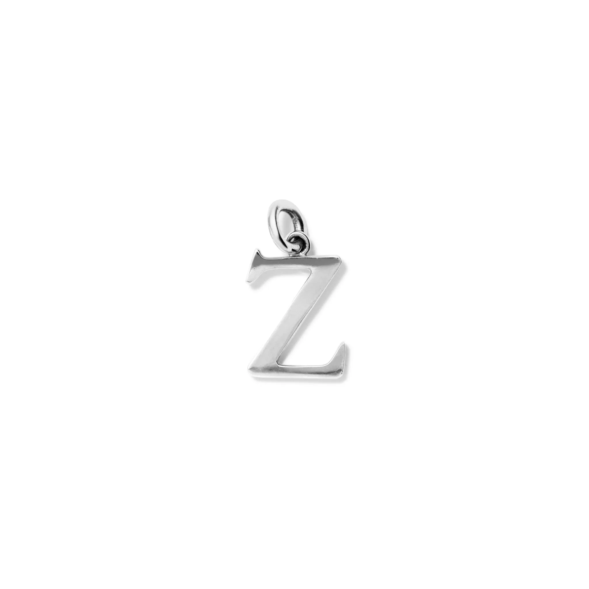 Alice Alphabet Initial Necklace Pendant Silver