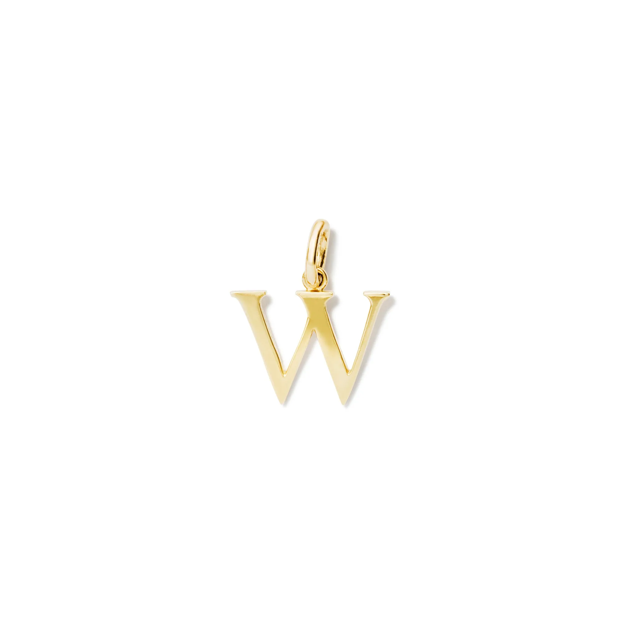 Alice Alphabet Initial Necklace Pendant Yellow Gold