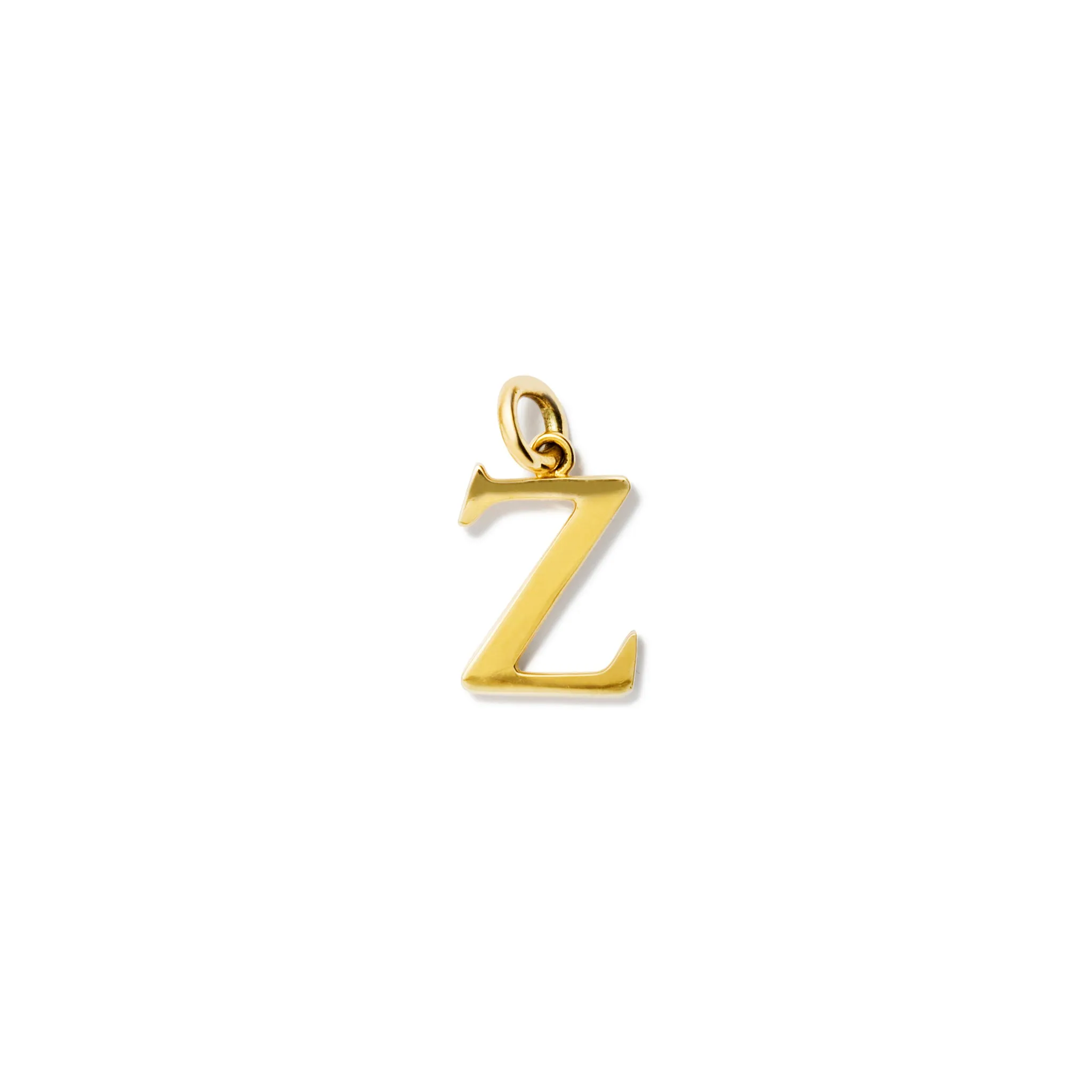 Alice Alphabet Initial Necklace Pendant Yellow Gold