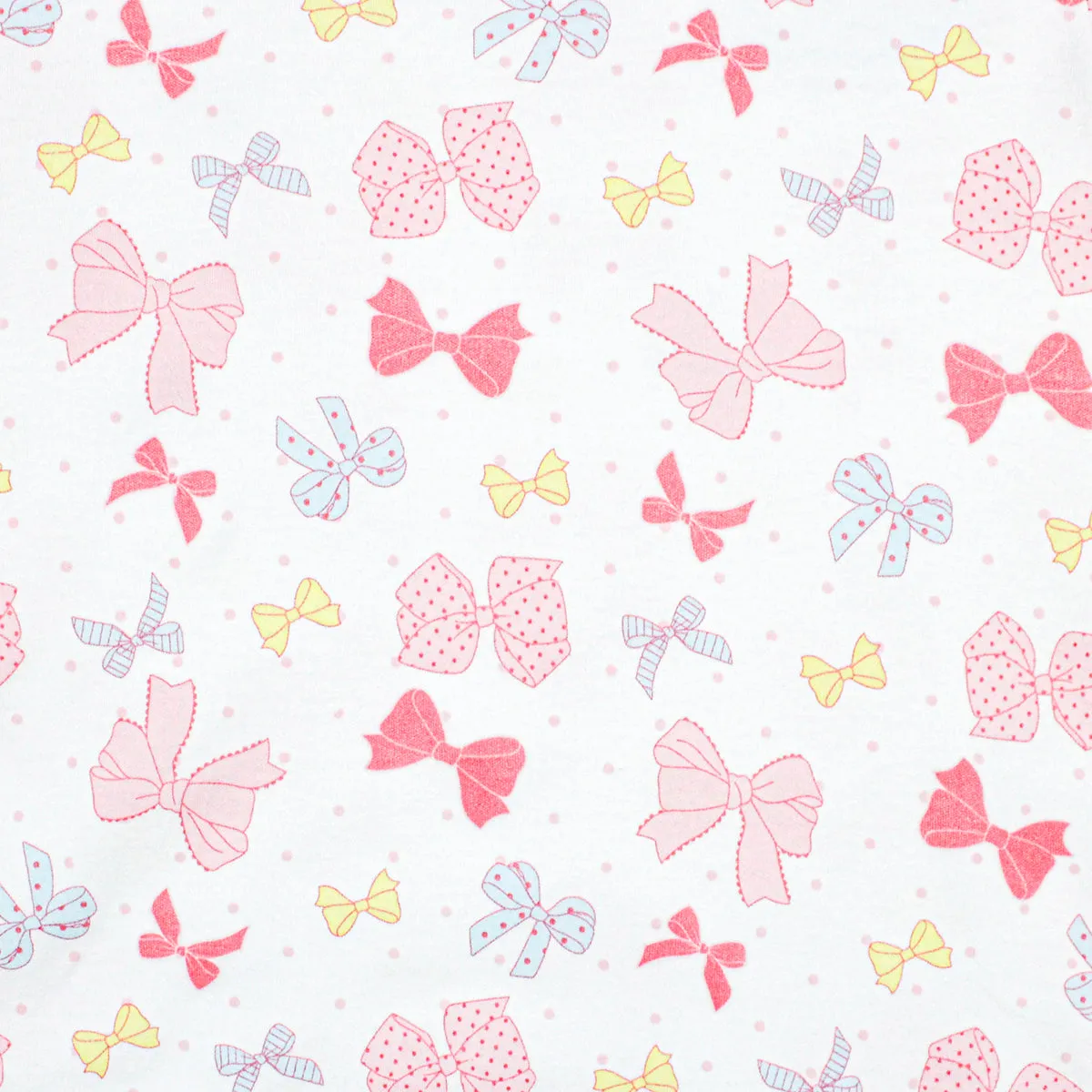 All Bows Printed Footie | Baby Girl