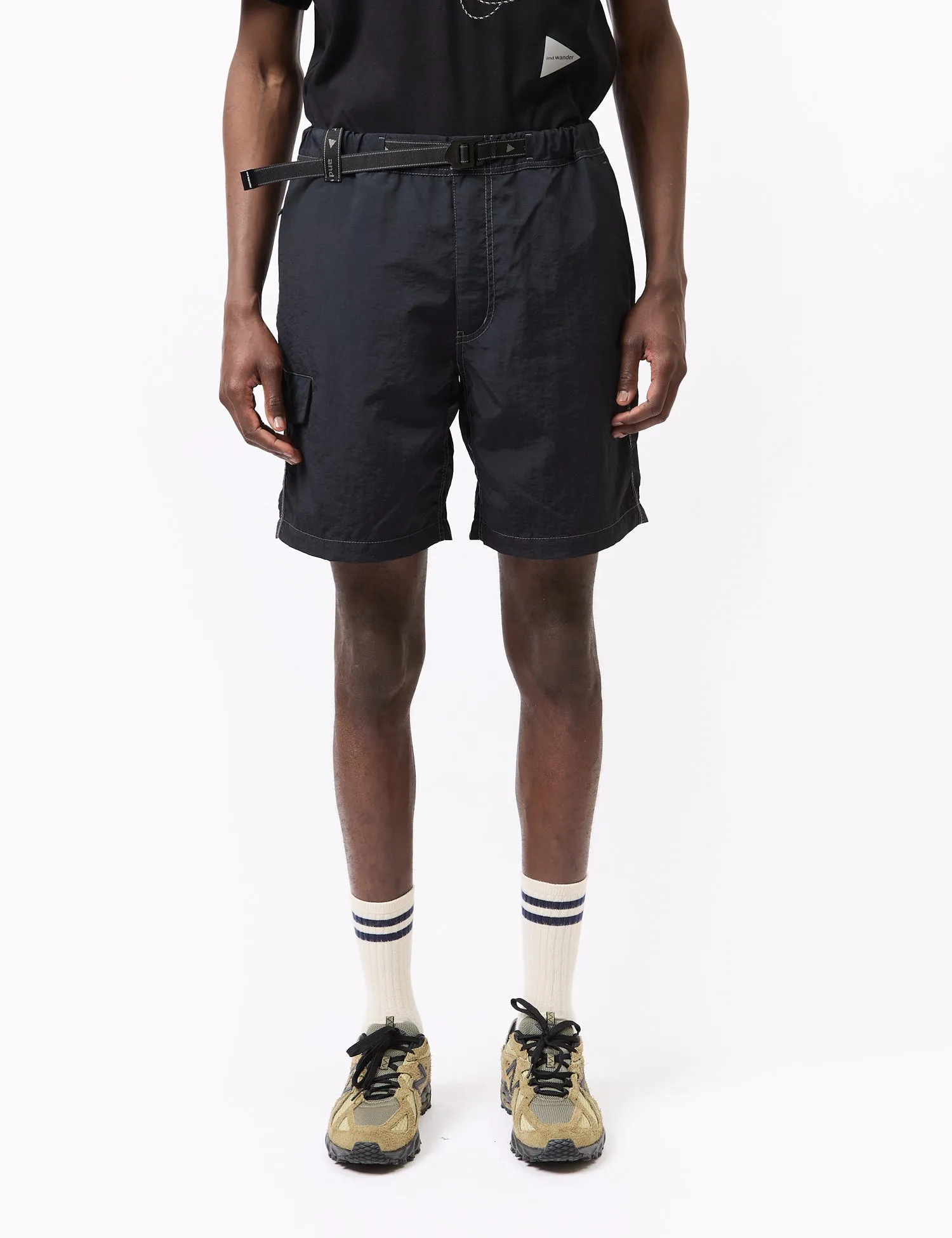 and Wander NY Taffeta Hiker Shorts - Black