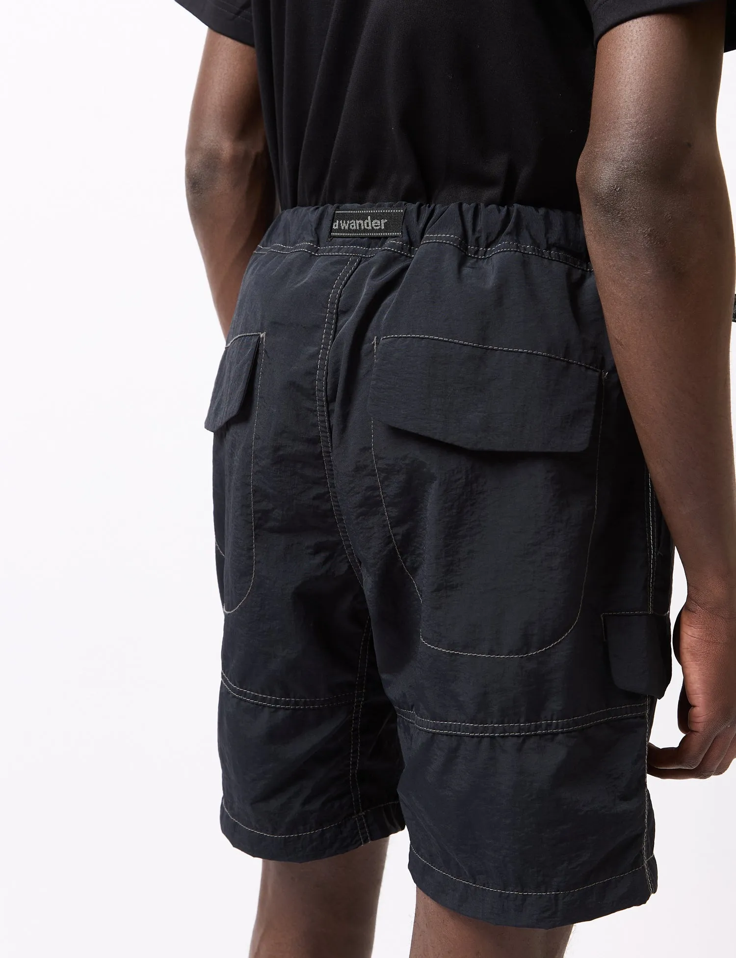 and Wander NY Taffeta Hiker Shorts - Black