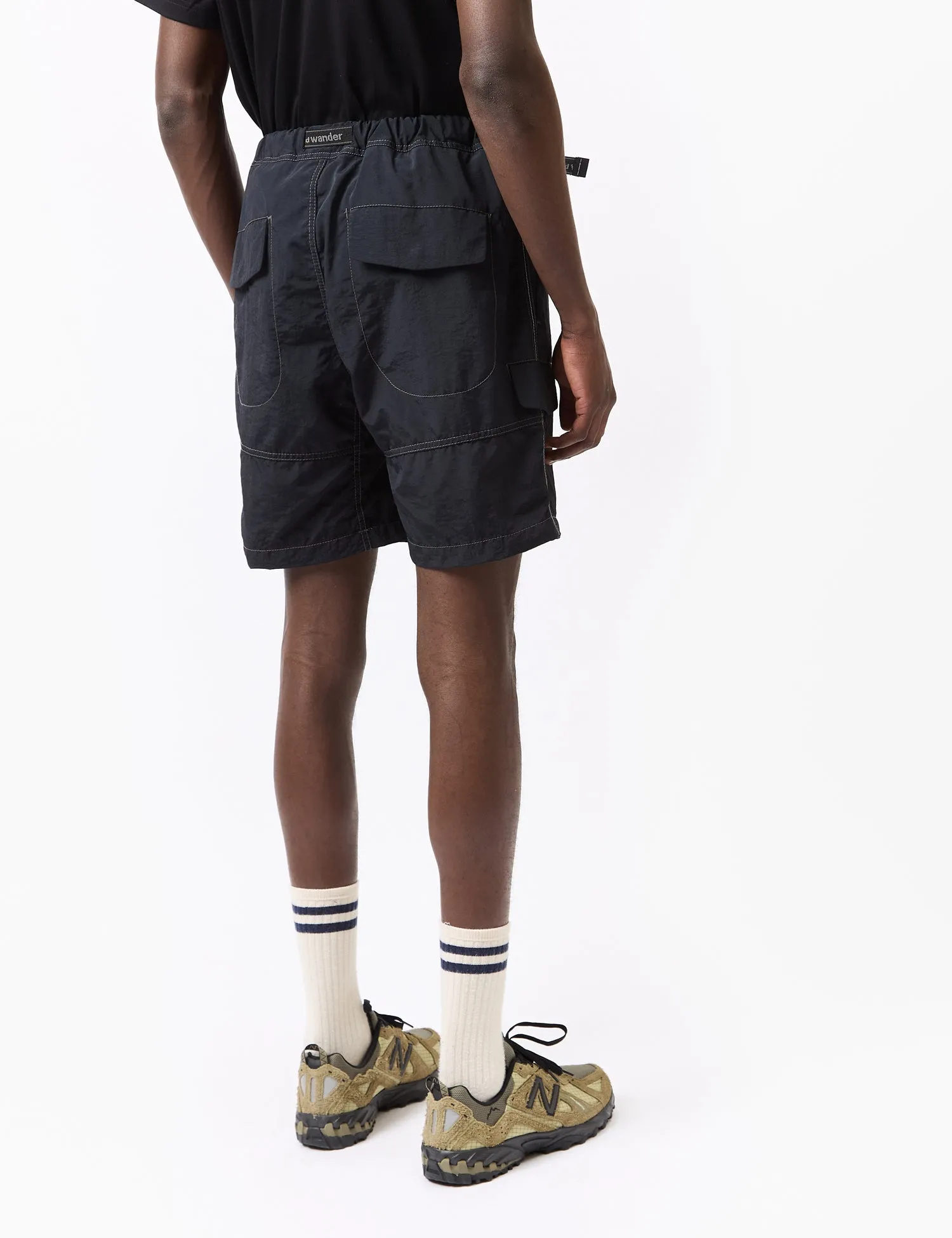 and Wander NY Taffeta Hiker Shorts - Black