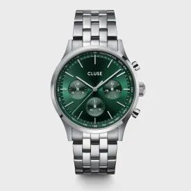 Anthéor Multifunction Watch Steel Green, Silver Colour