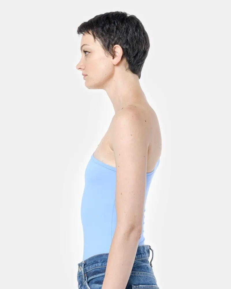 Arta One Shoulder One Piece in Blue Lycra