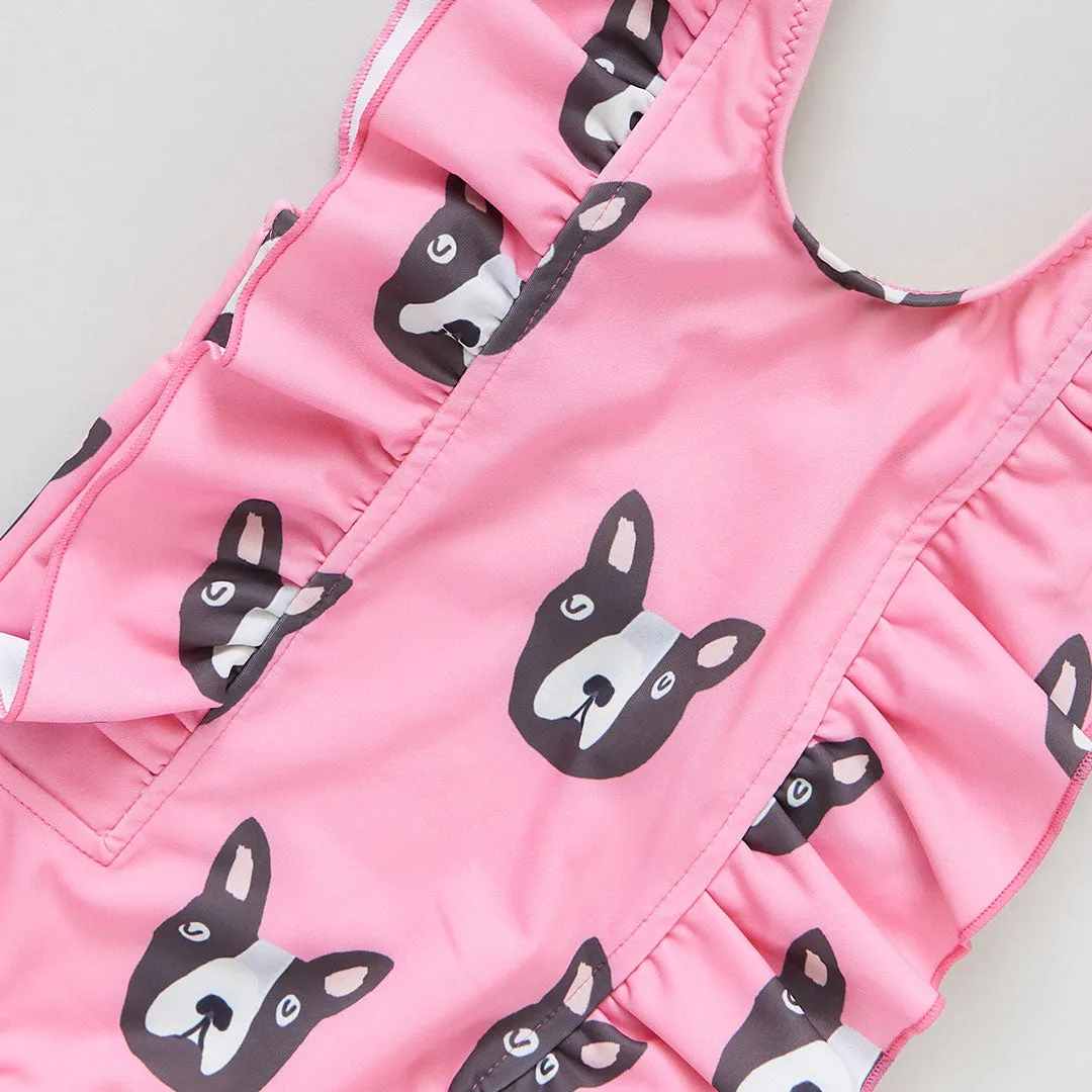 Baby Girls Katniss Suit - Pink Boston Terrier