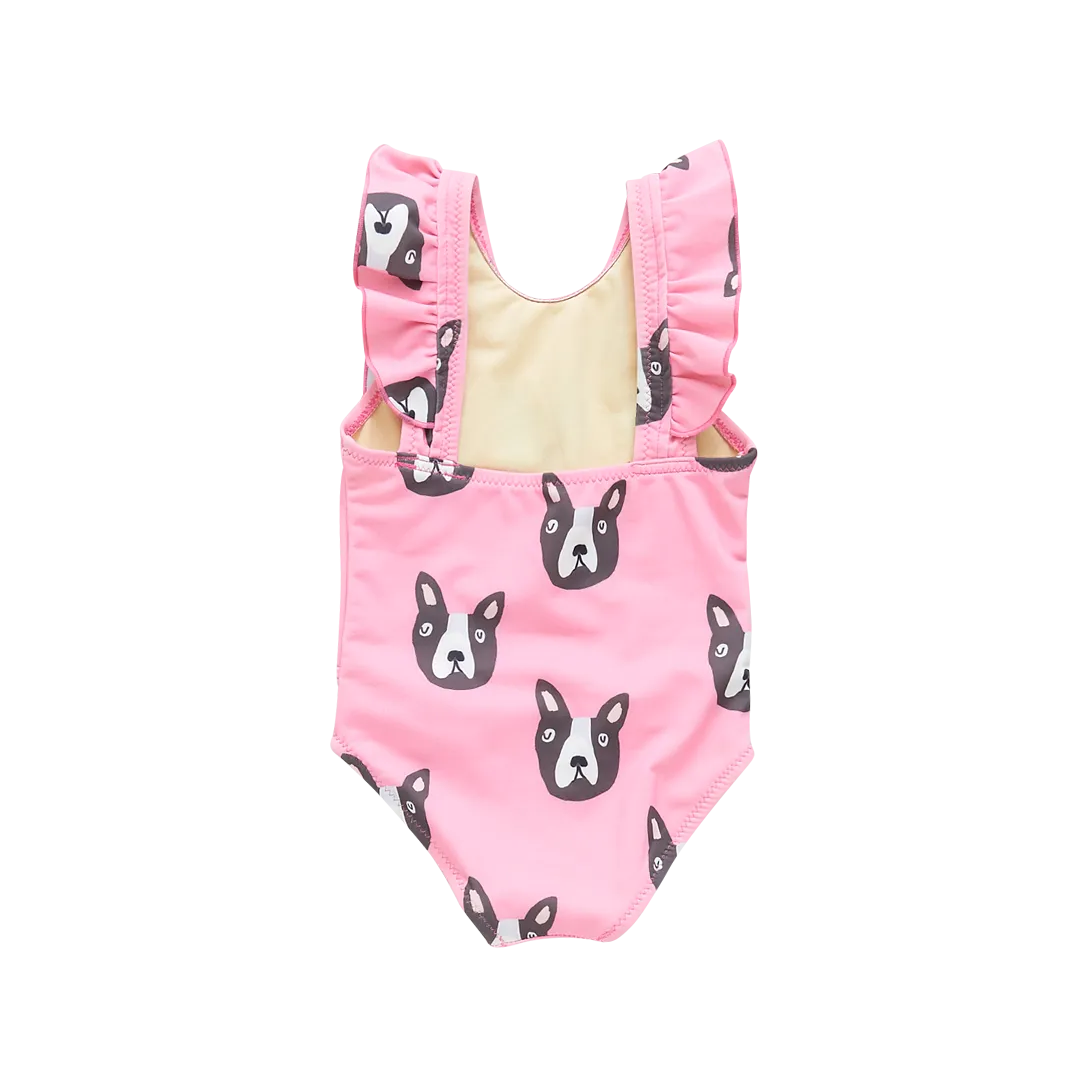 Baby Girls Katniss Suit - Pink Boston Terrier