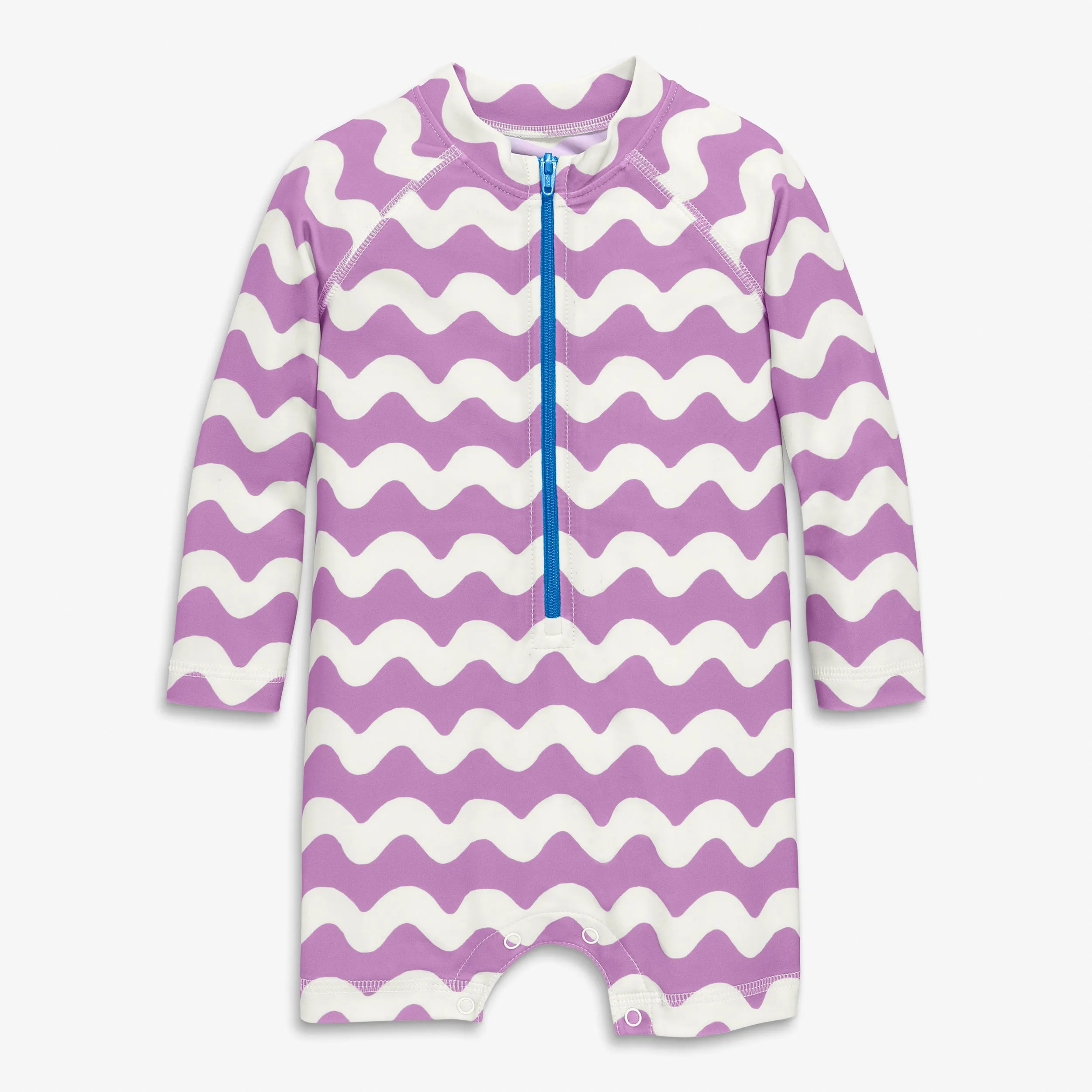 Baby one-piece rash guard in waves