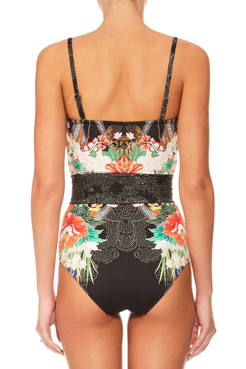 BANDEAU ONE PIECE WITH BELT QUEEN OF KINGS