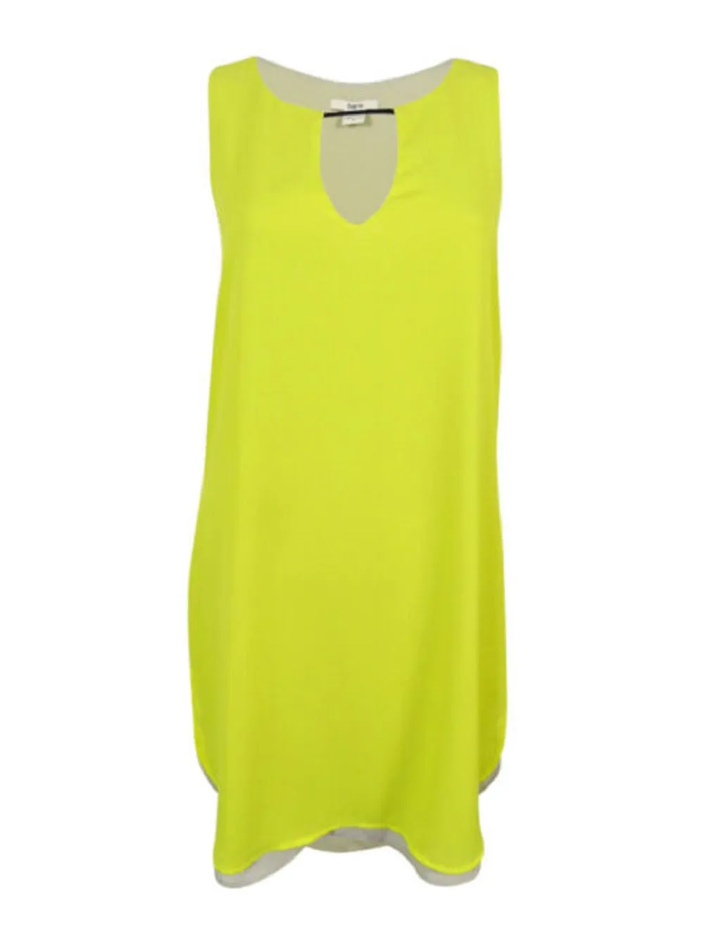 Bar III Women's Sleeveless Cutout Sheath Dress, Electric Citron, XS