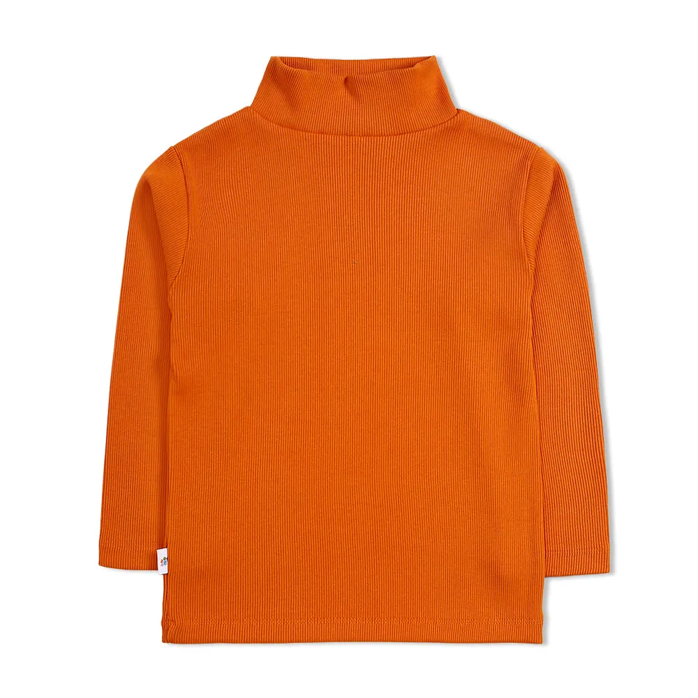 Basic Orange High Neck