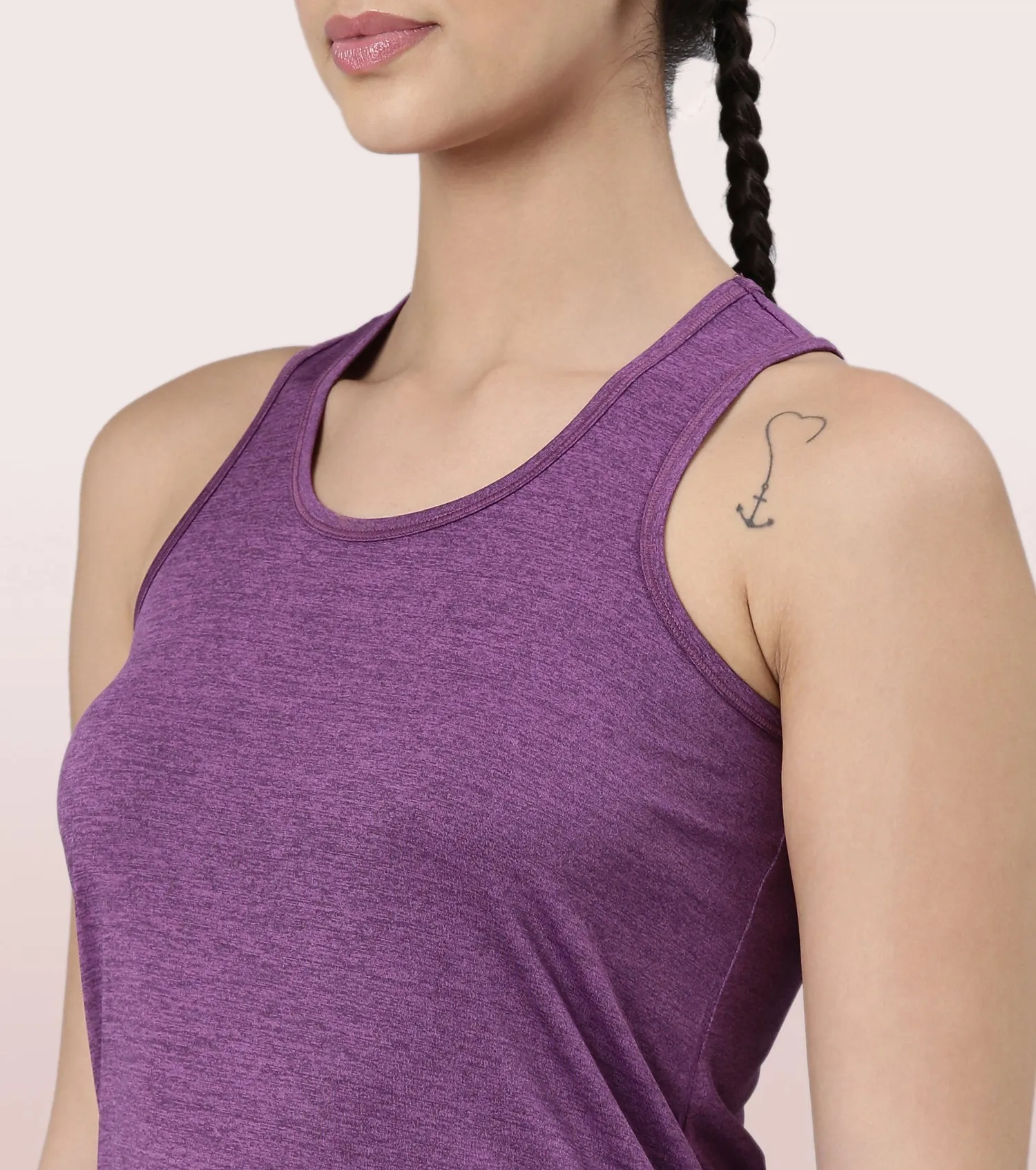 Basic Workout Tank | Dry Fit Racer Tank With Refective Graphic Relaxed Fit | Regular Length |A 308