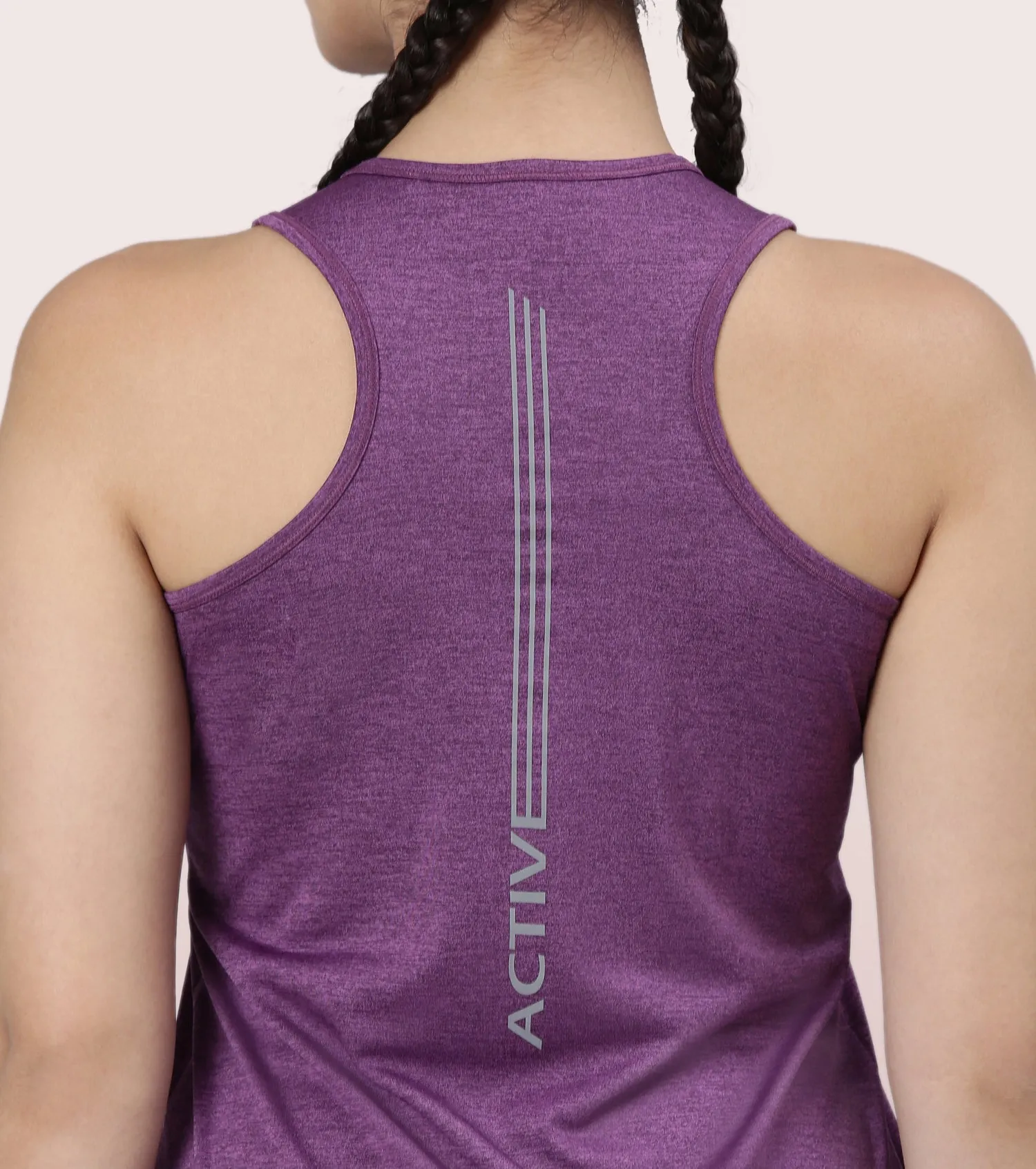 Basic Workout Tank | Dry Fit Racer Tank With Refective Graphic Relaxed Fit | Regular Length |A 308