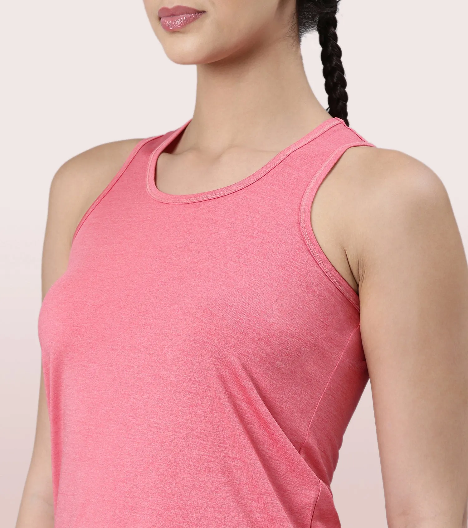 Basic Workout Tank | Dry Fit Racer Tank With Refective Graphic Relaxed Fit | Regular Length |A 308