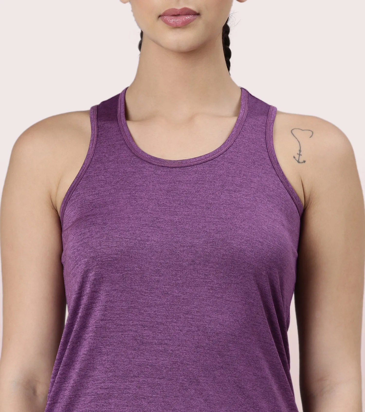 Basic Workout Tank | Dry Fit Racer Tank With Refective Graphic Relaxed Fit | Regular Length |A 308