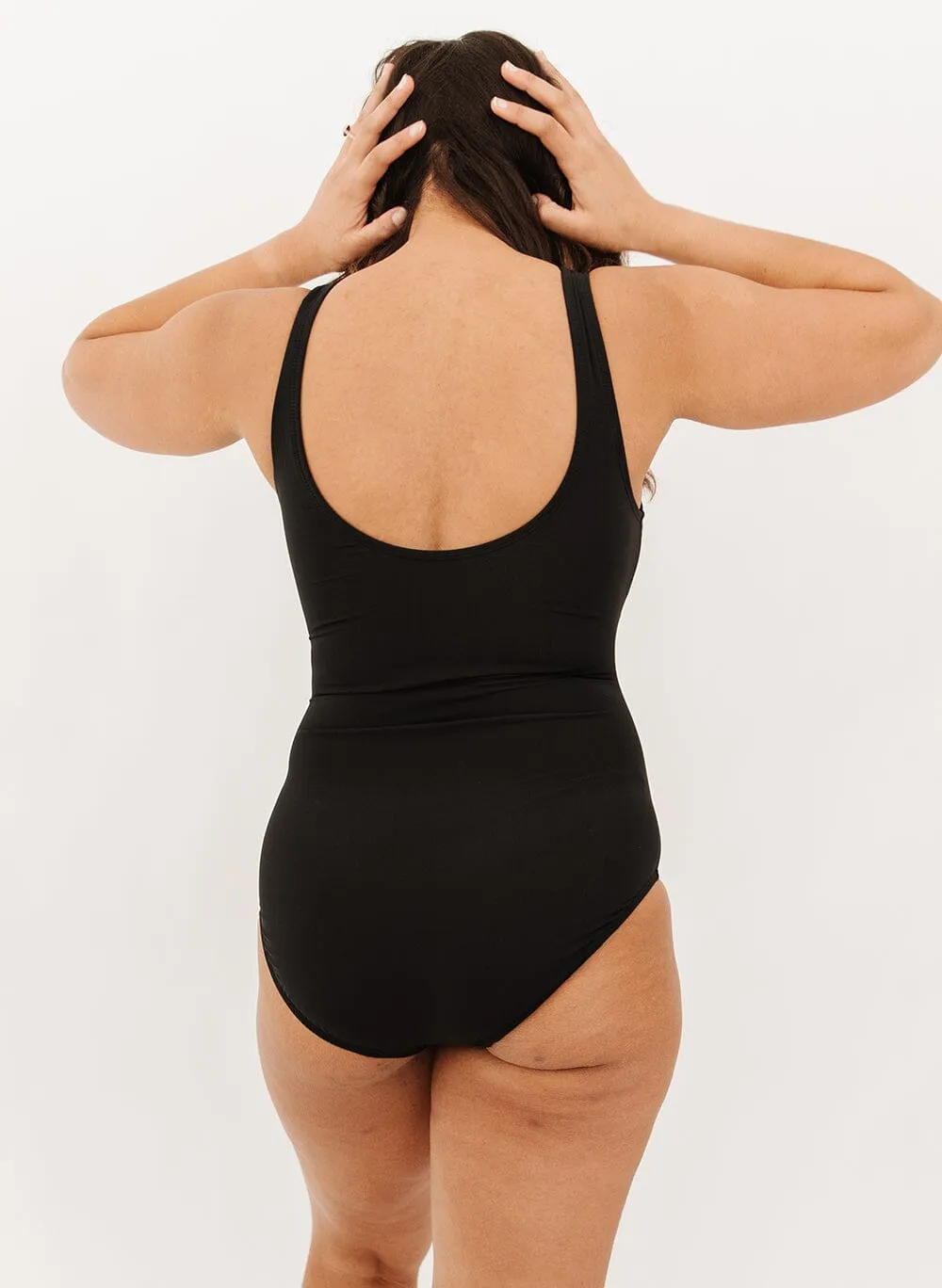 Black Knotted One-Piece