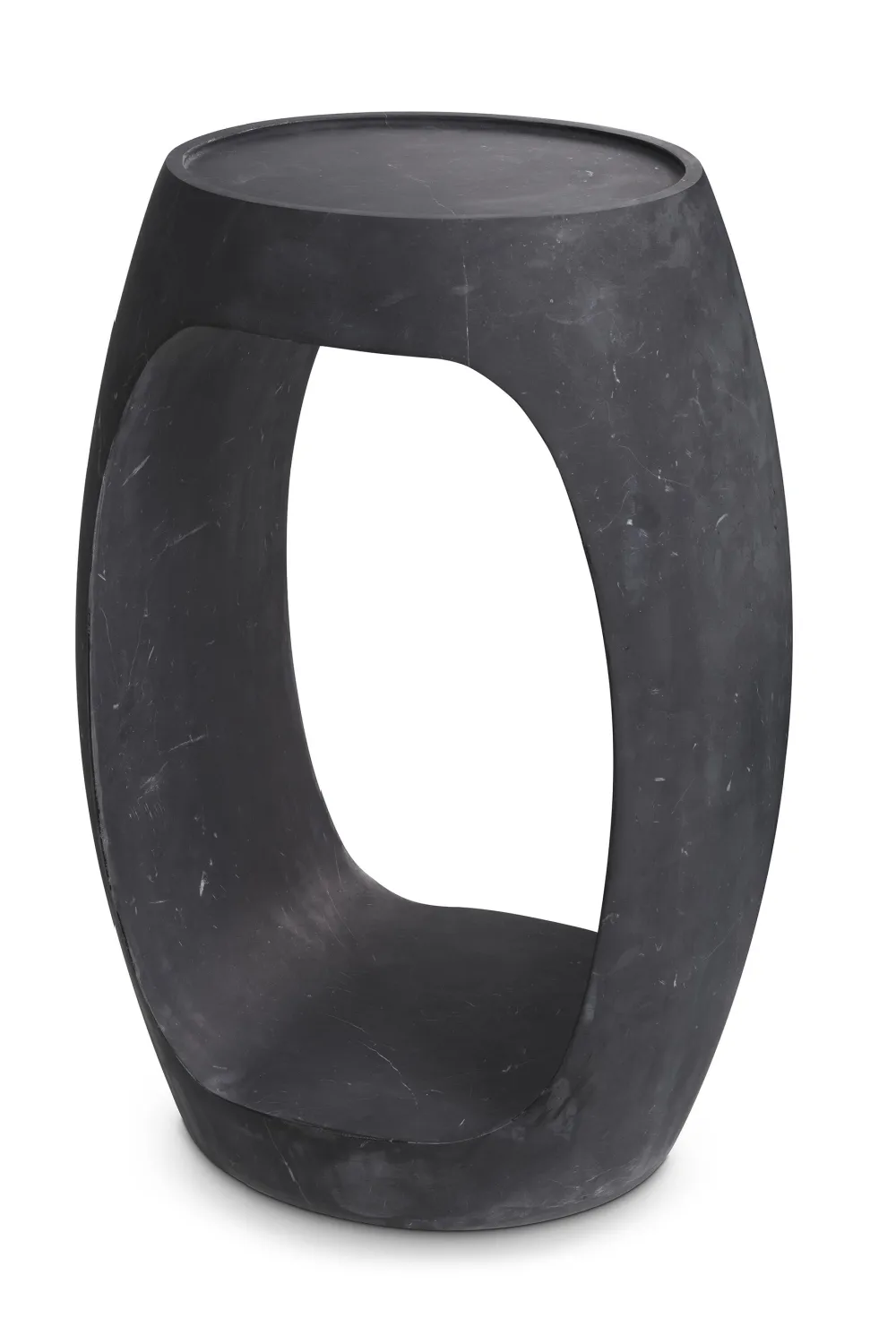 Black Marble Round Side Table | Eichholtz Clipper High