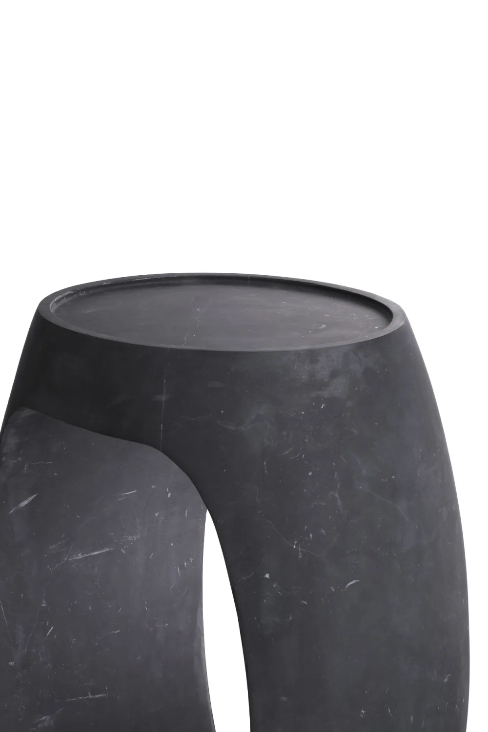 Black Marble Round Side Table | Eichholtz Clipper High