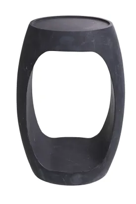 Black Marble Round Side Table | Eichholtz Clipper High