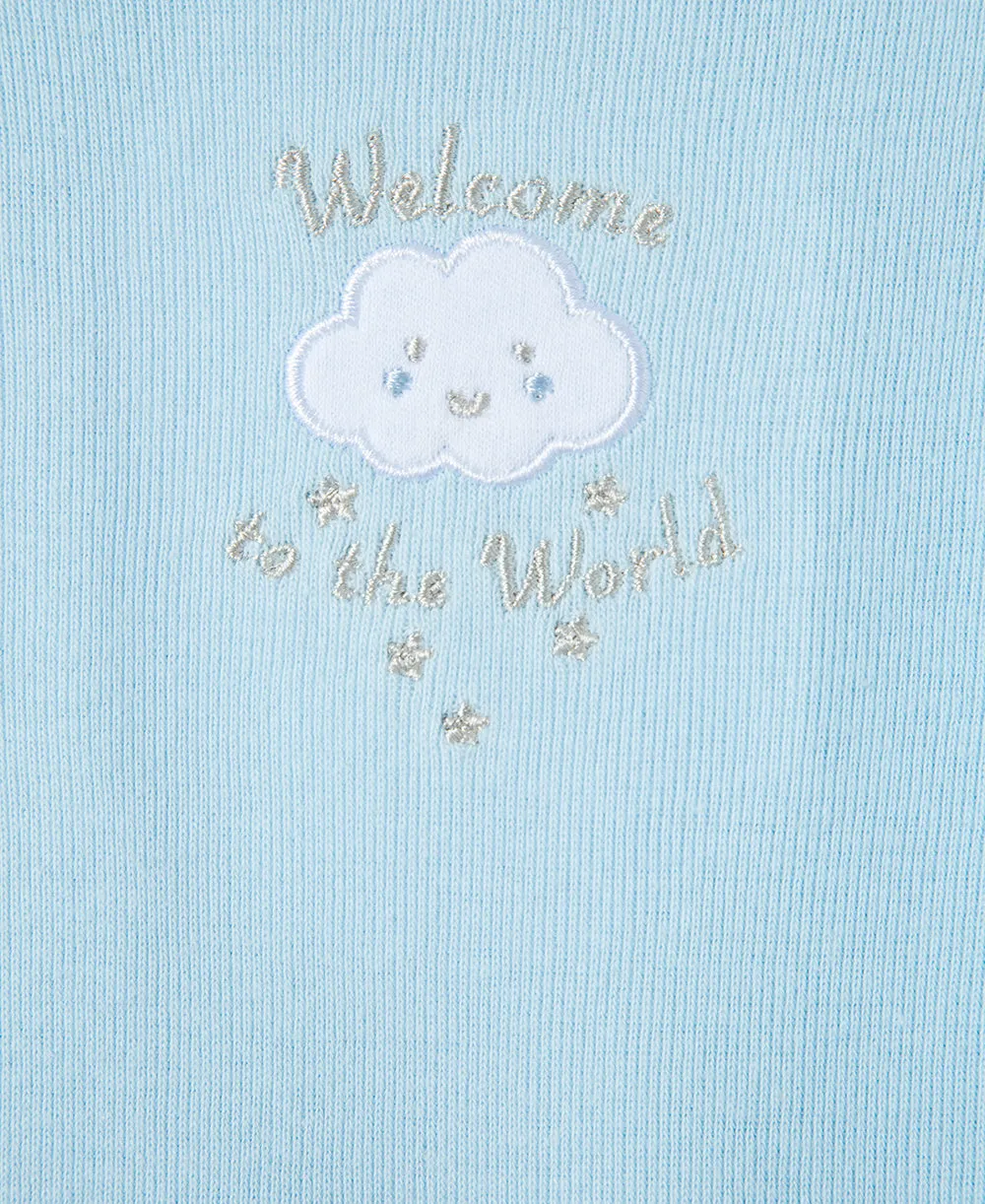 Blue Welcome to the World 3-Pack Bodysuits