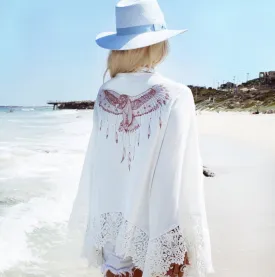 Boho Eagle Print Beach Kimono