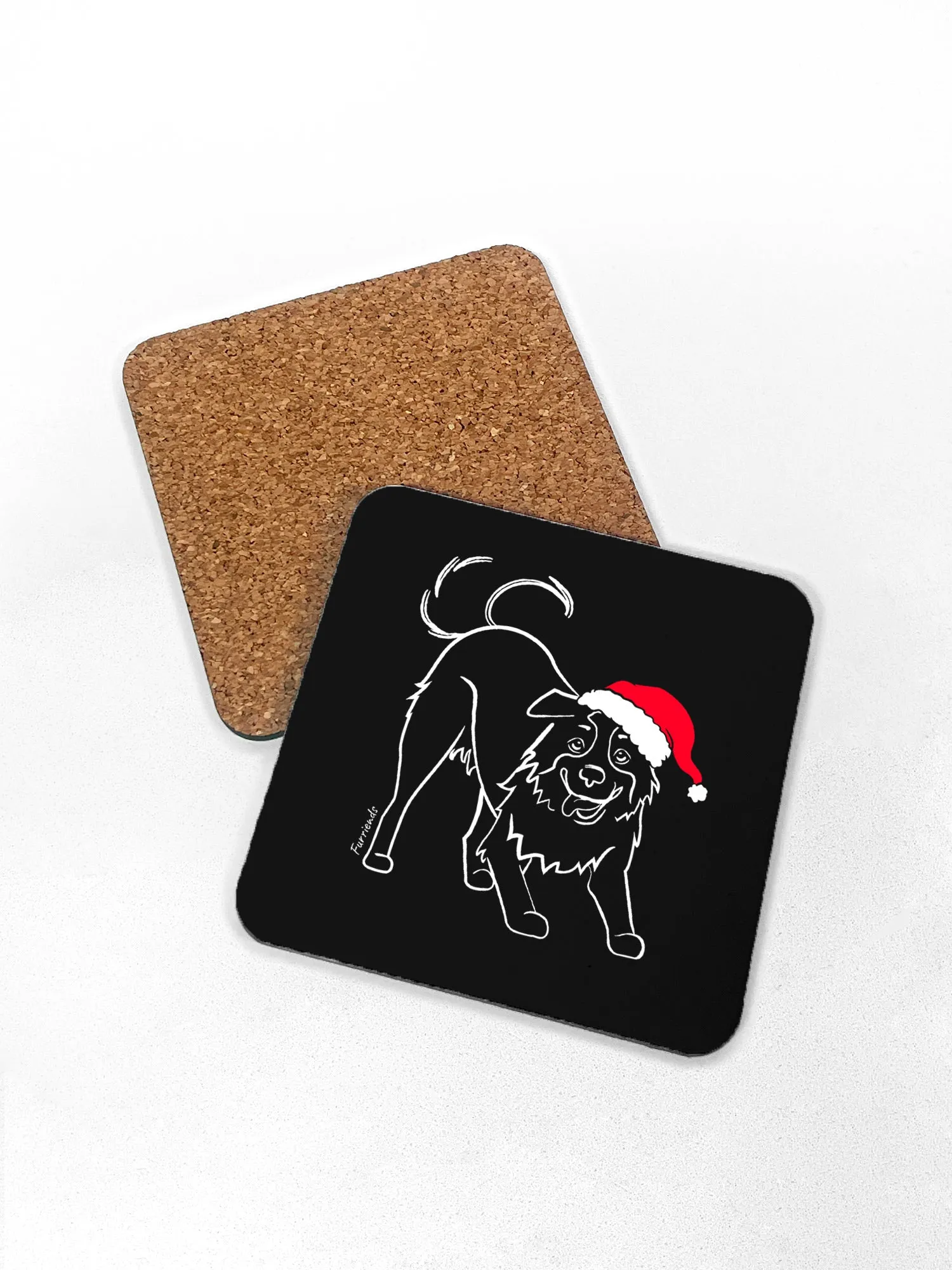 Border Collie Christmas Edition Coaster