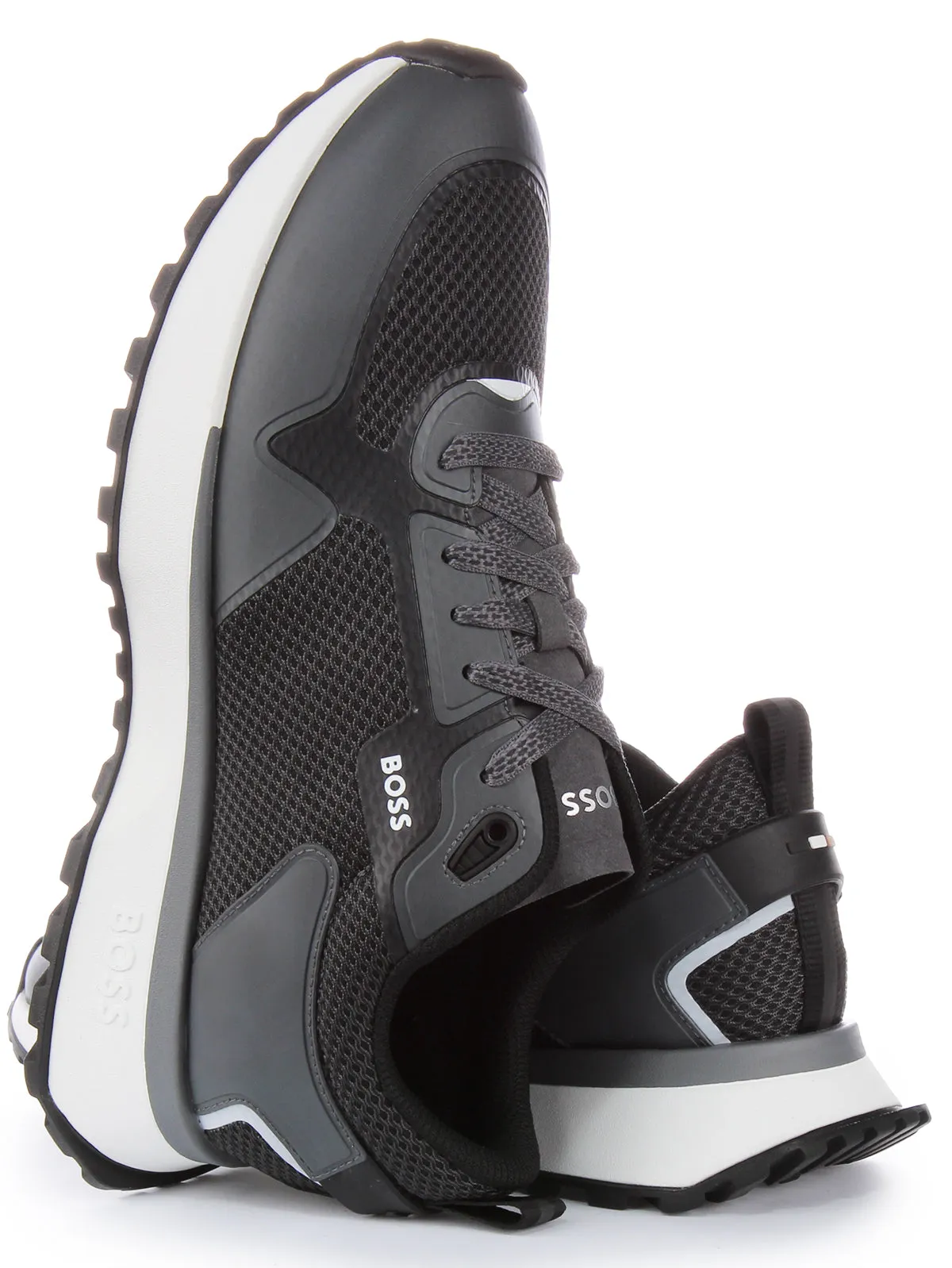 Boss Jonah Runner Meth In Black Grey For Men