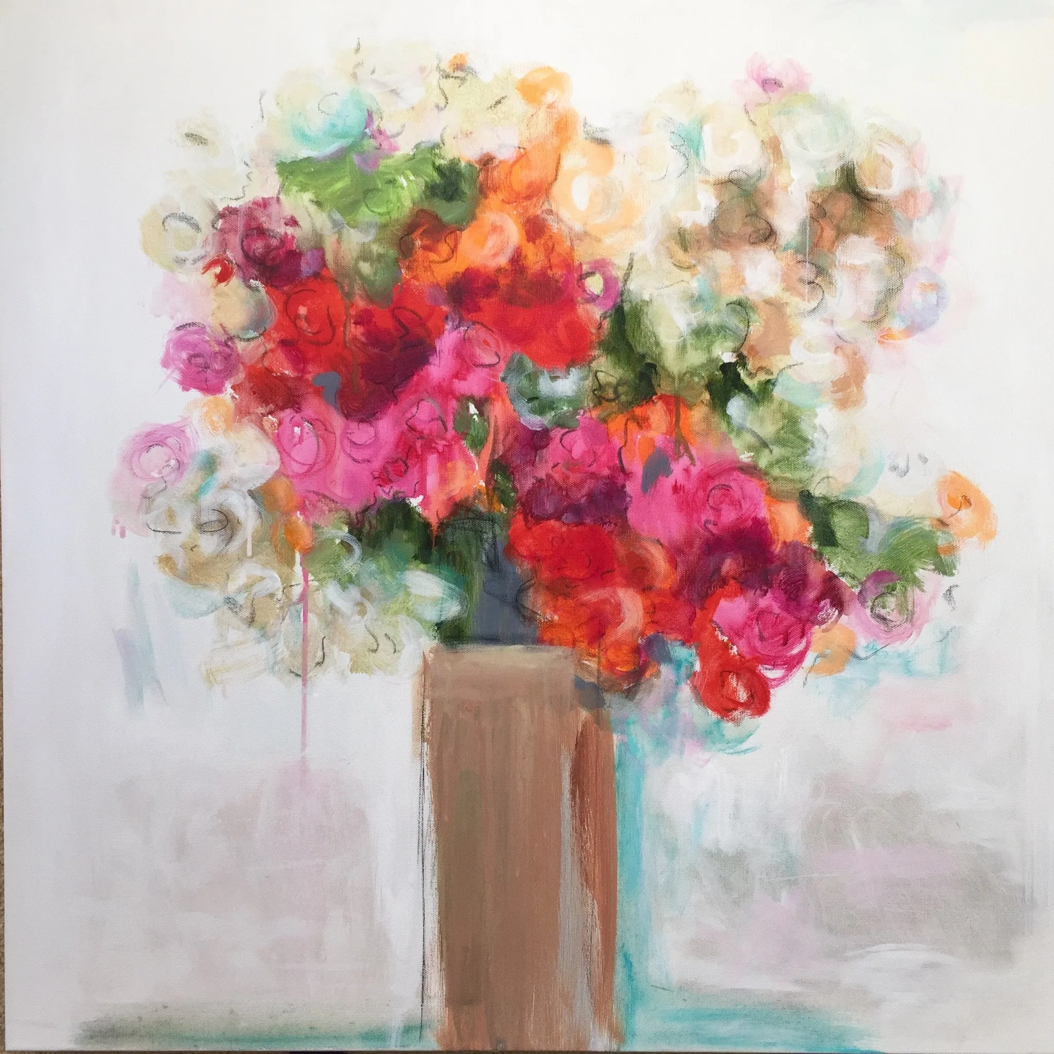 Bright Floral Vase