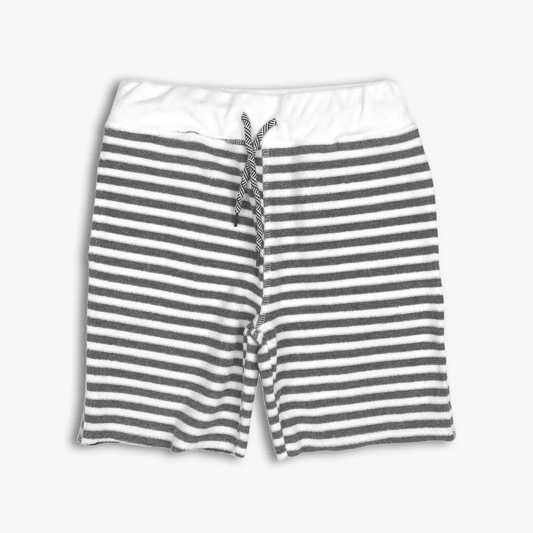 Camp Shorts | Grey Stripe Terry