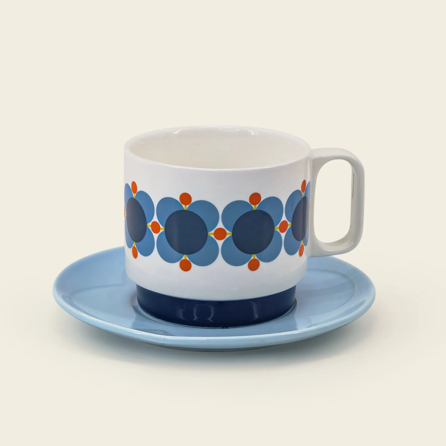 Cappuccino & Saucer Set - Atomic Flower