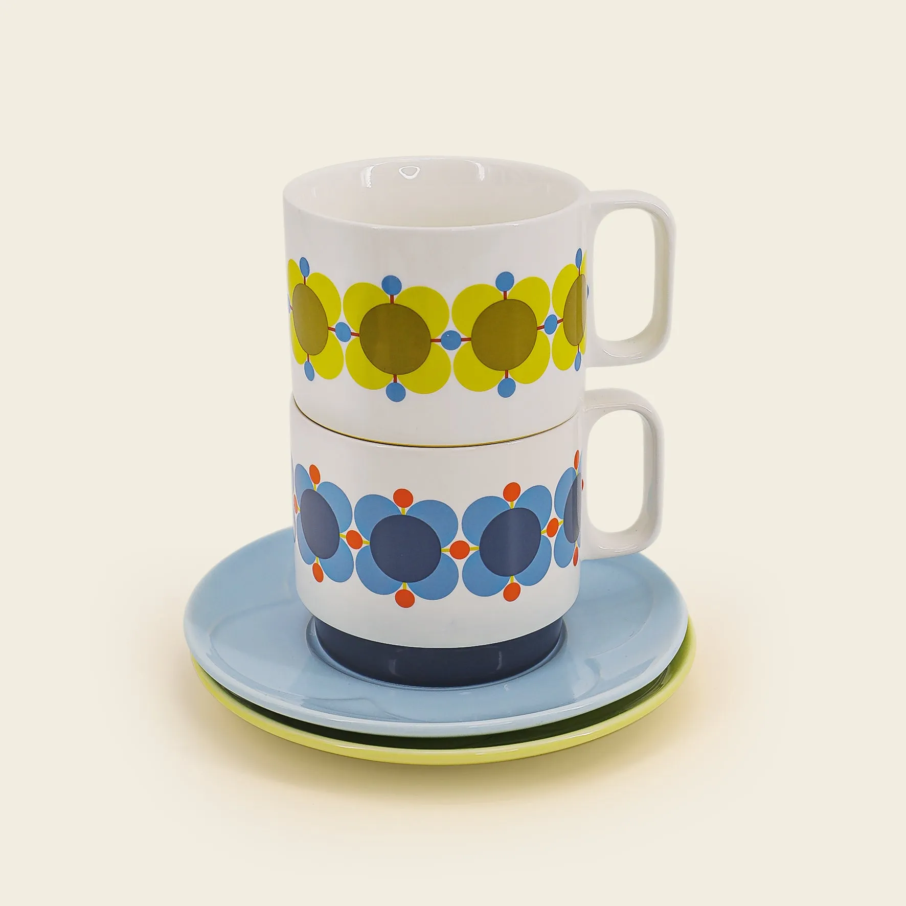 Cappuccino & Saucer Set - Atomic Flower