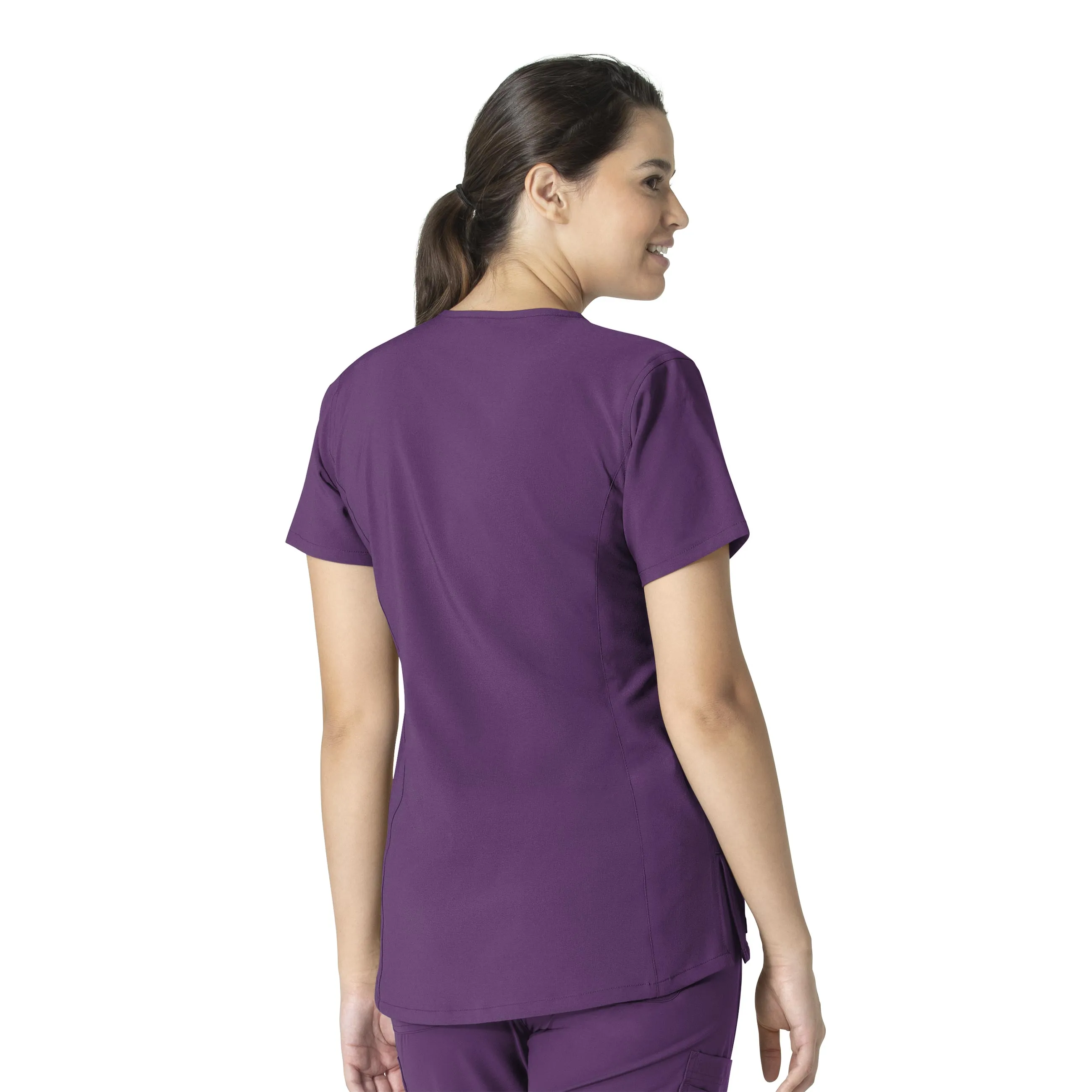 Carhartt Force Essentials Women's Notch Neck Tunic Scrub Top - Eggplant