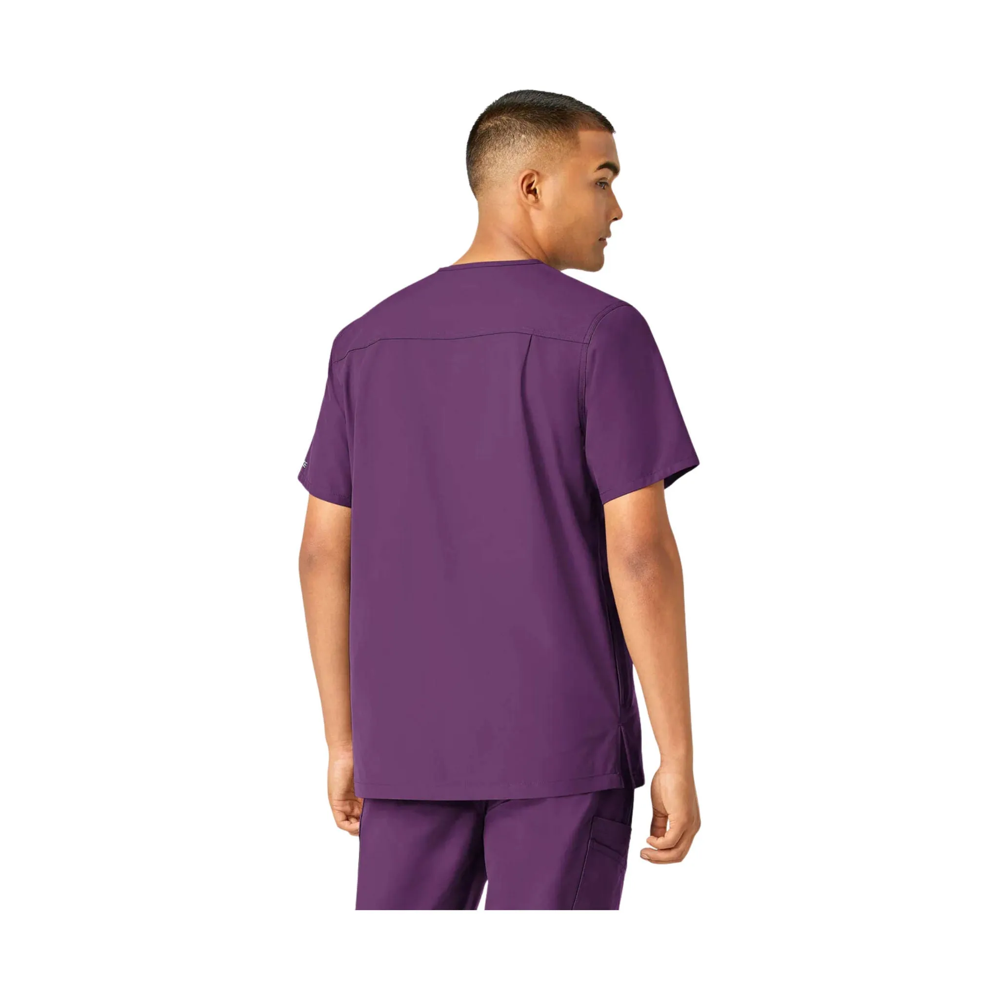 Carhartt Men's Force Essentials V Neck Shirttail Scrub Top - Eggplant